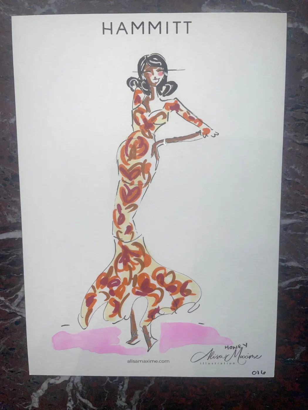 Live fashion sketch 16 from Hammitt In-store Event in Lincoln Park, Chicago