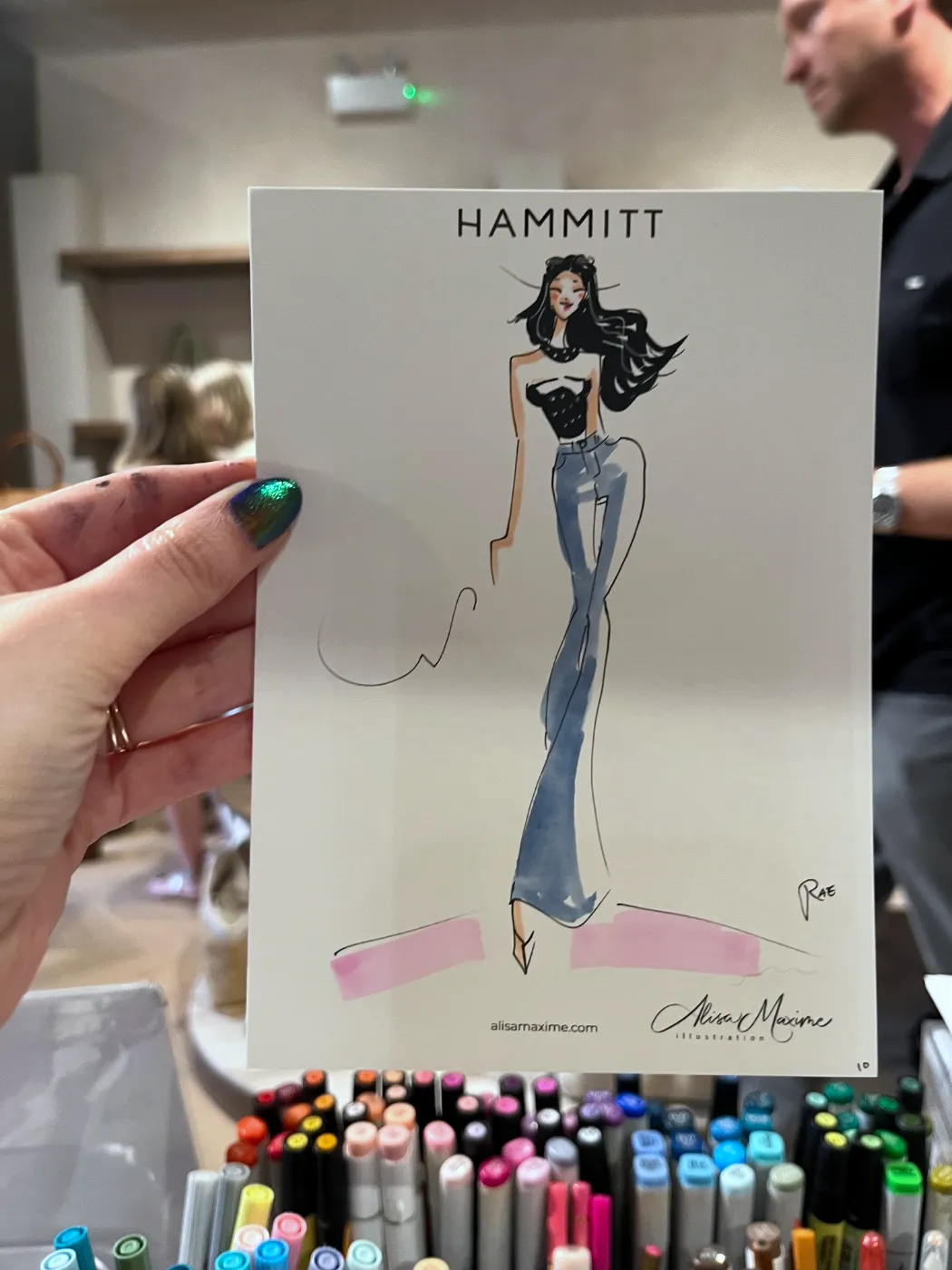 Live fashion sketch 10 from Hammitt In-store Event in Lincoln Park, Chicago