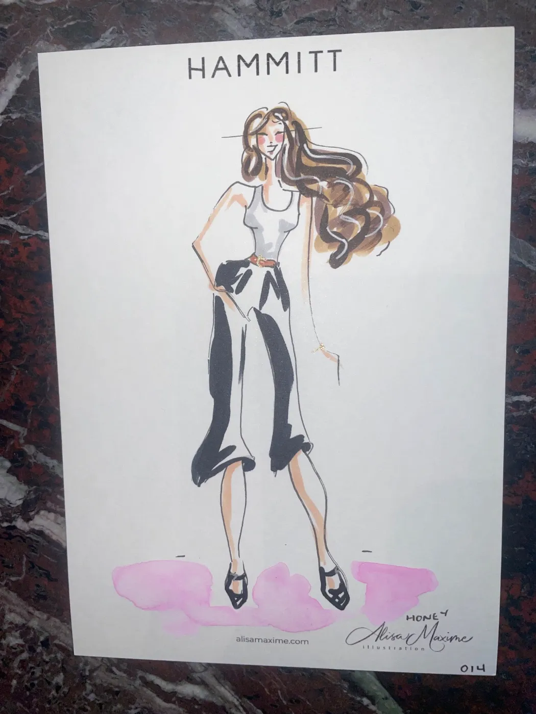 Live fashion sketch 14 from Hammitt In-store Event in Lincoln Park, Chicago