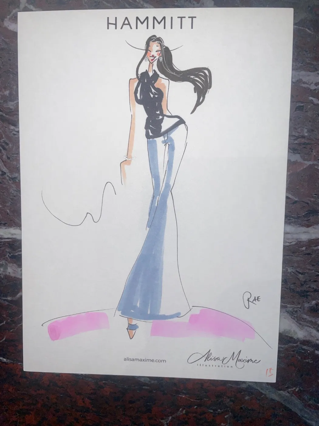 Live fashion sketch 15 from Hammitt In-store Event in Lincoln Park, Chicago
