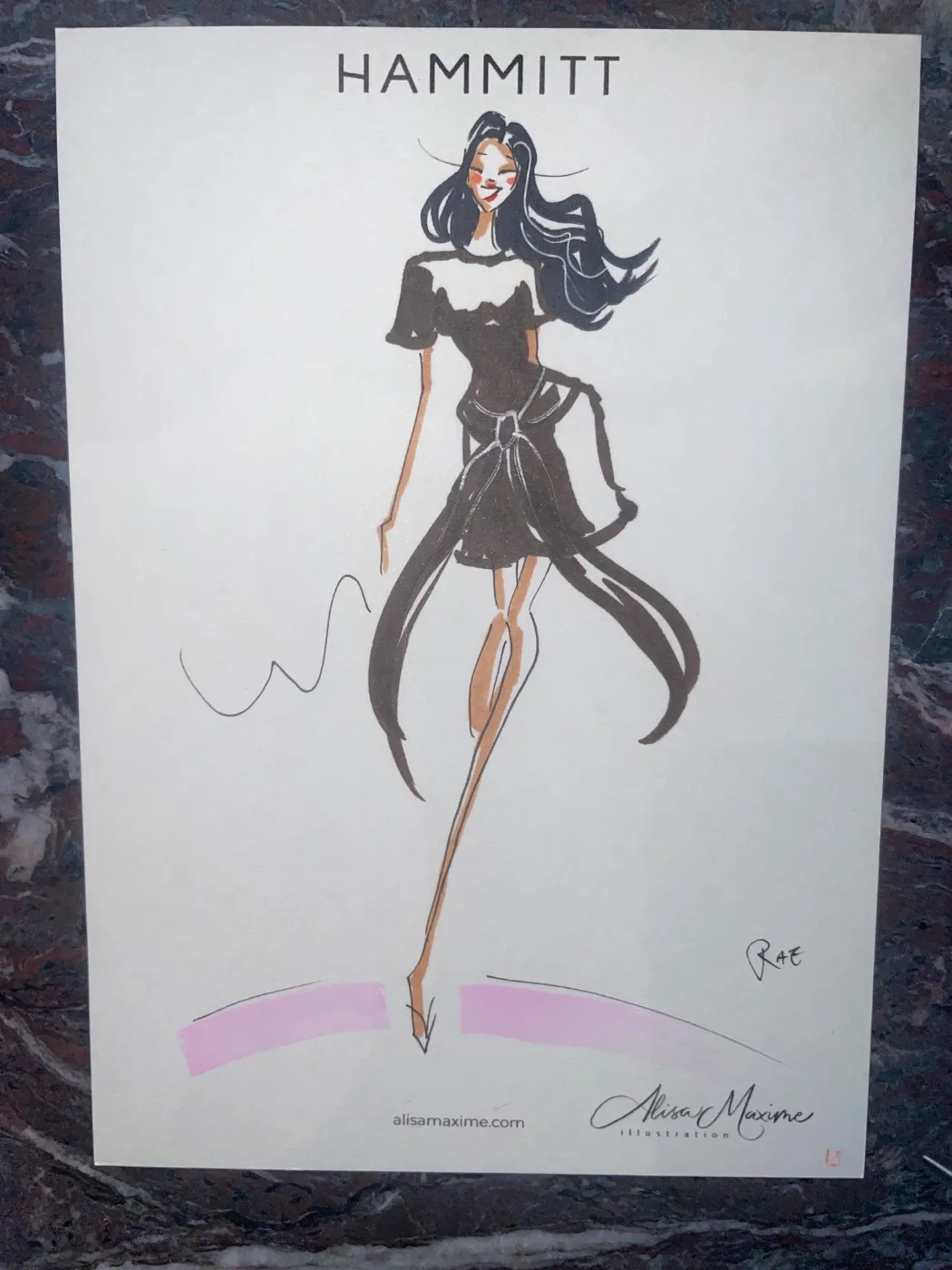Live fashion sketch 13 from Hammitt In-store Event in Lincoln Park, Chicago
