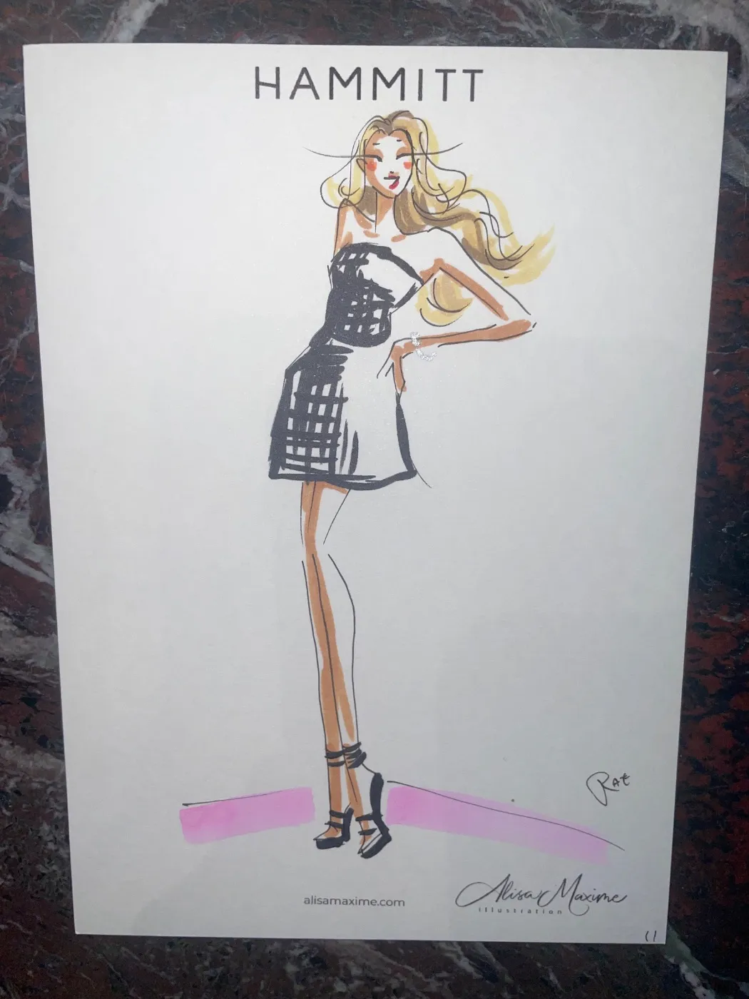 Live fashion sketch 11 from Hammitt In-store Event in Lincoln Park, Chicago