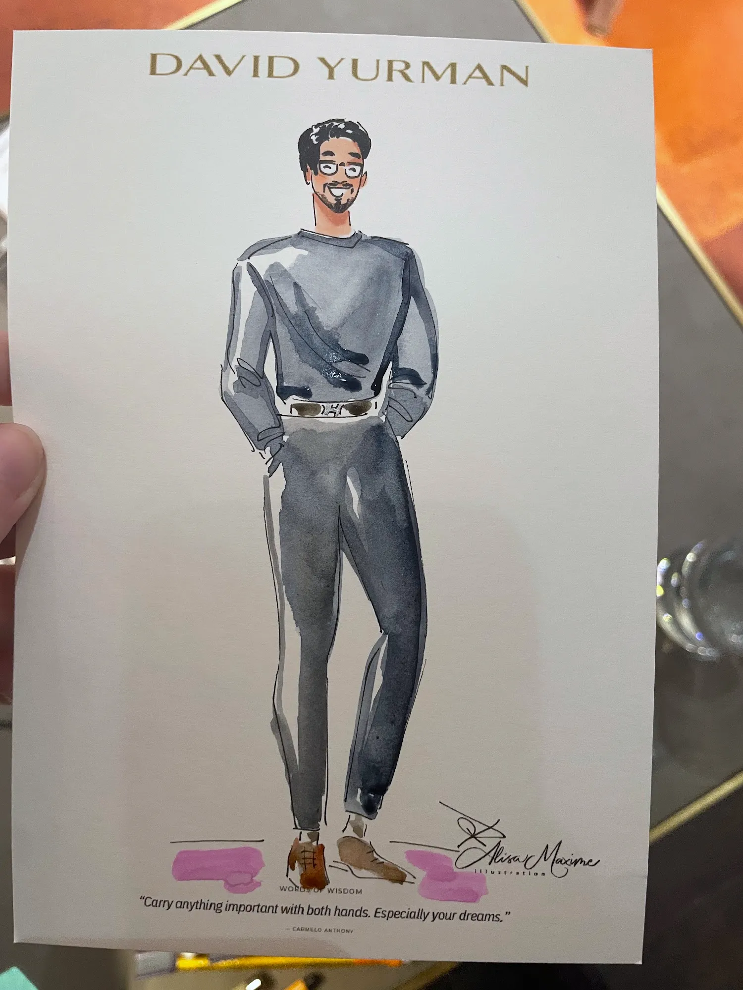 Live fashion sketch 8 from Elegant Evening with David Yurman in Nashville