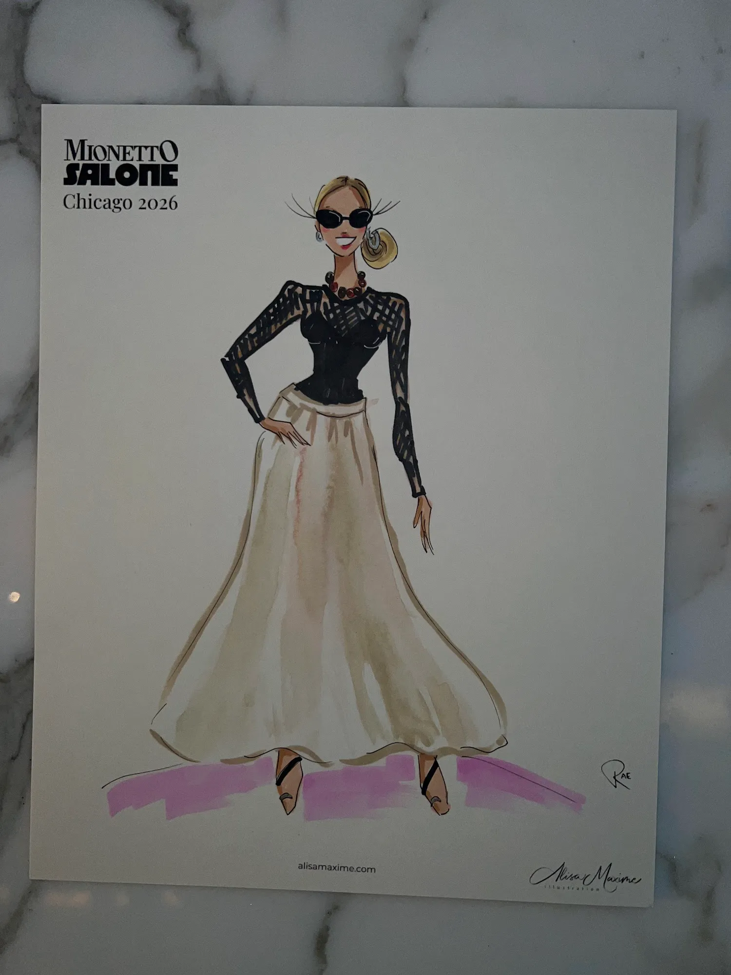 Live fashion sketch 6 from Corporate Event at The Ritz-Carlton, Chicago