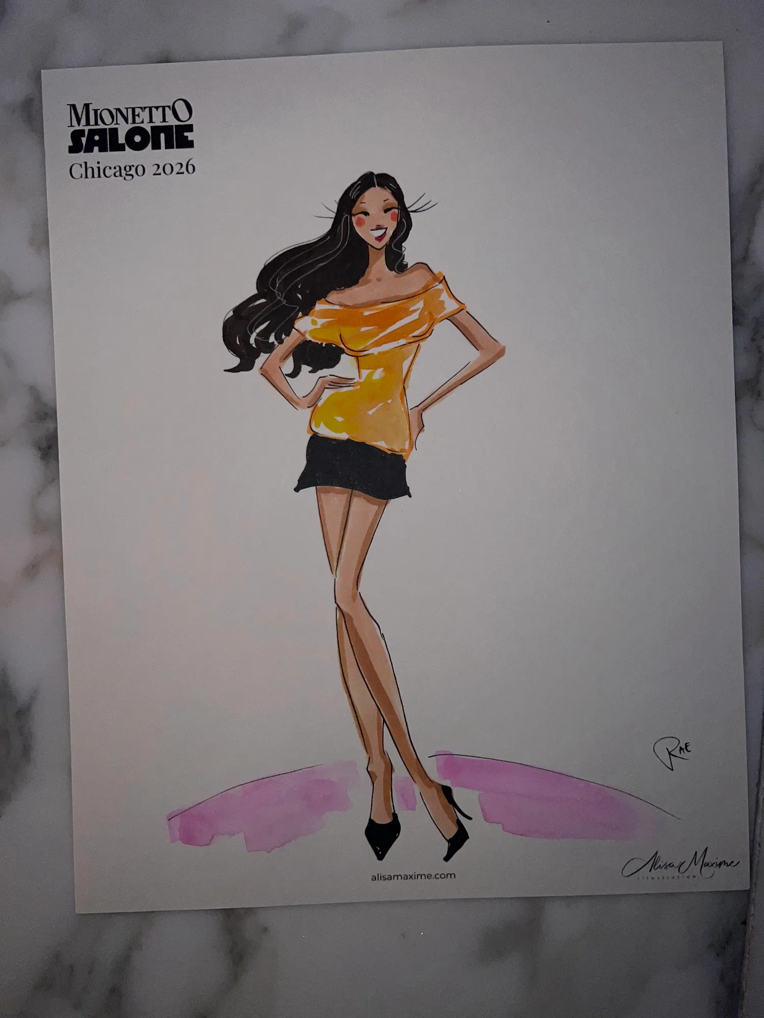 Live fashion sketch 11 from Corporate Event at The Ritz-Carlton, Chicago