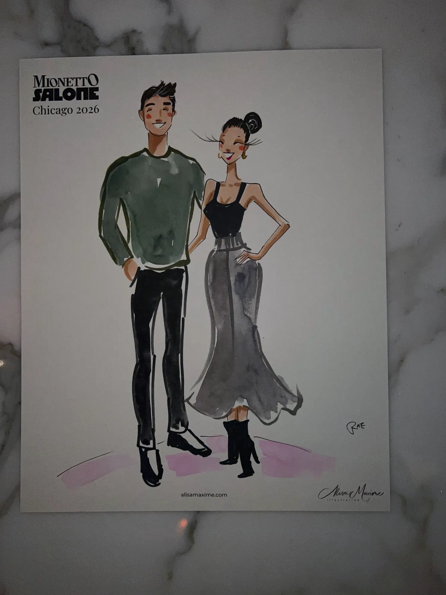 Live fashion sketch 16 from Corporate Event at The Ritz-Carlton, Chicago