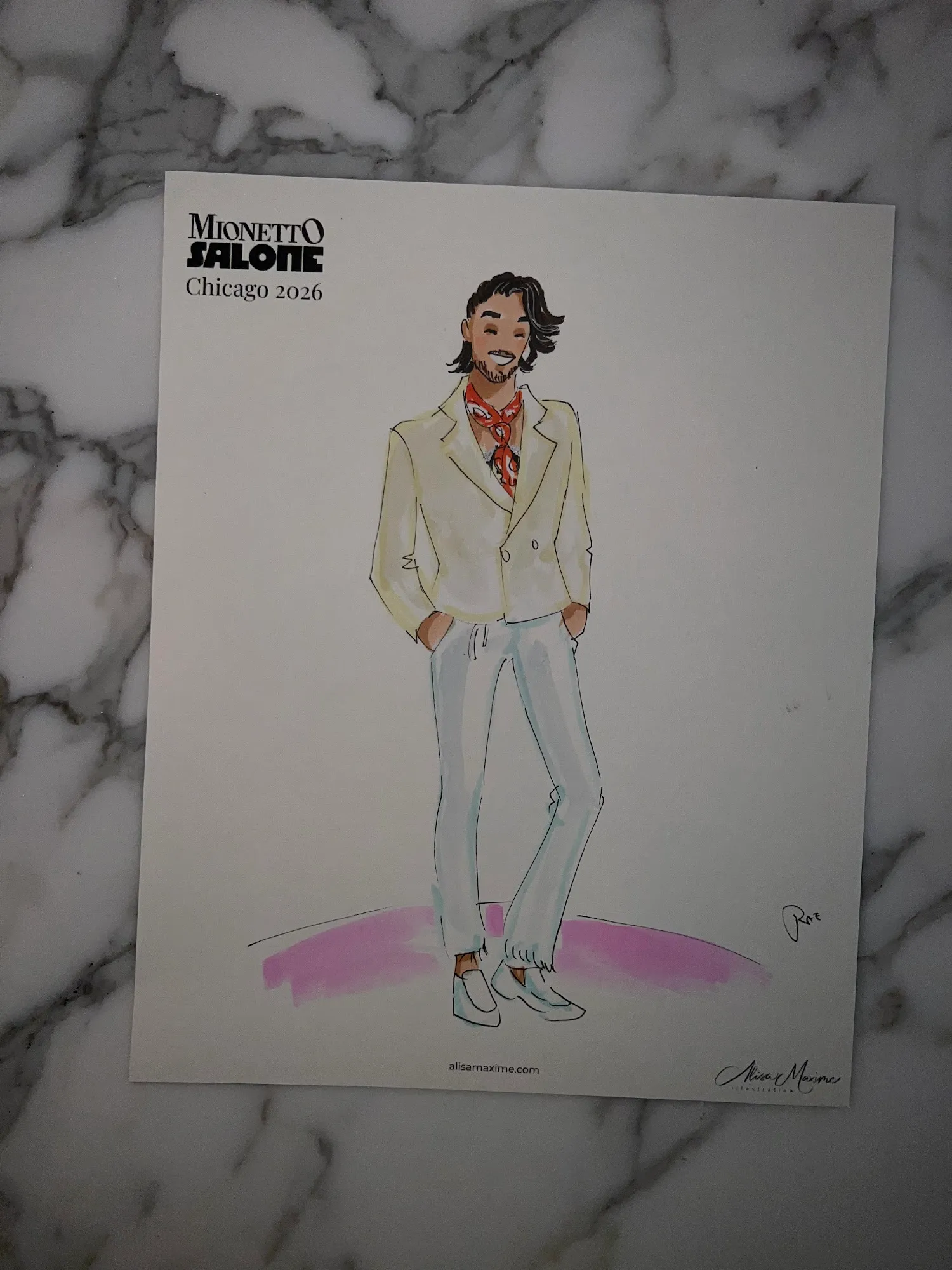 Live fashion sketch 13 from Corporate Event at The Ritz-Carlton, Chicago