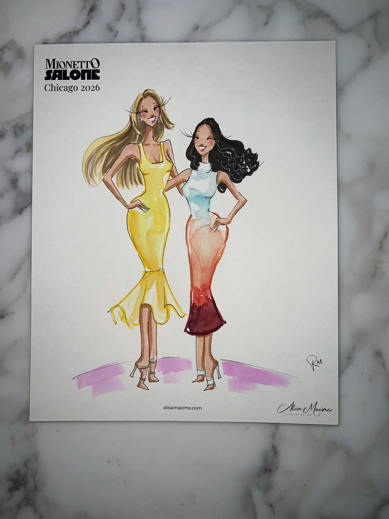 Live fashion sketch 7 from Corporate Event at The Ritz-Carlton, Chicago