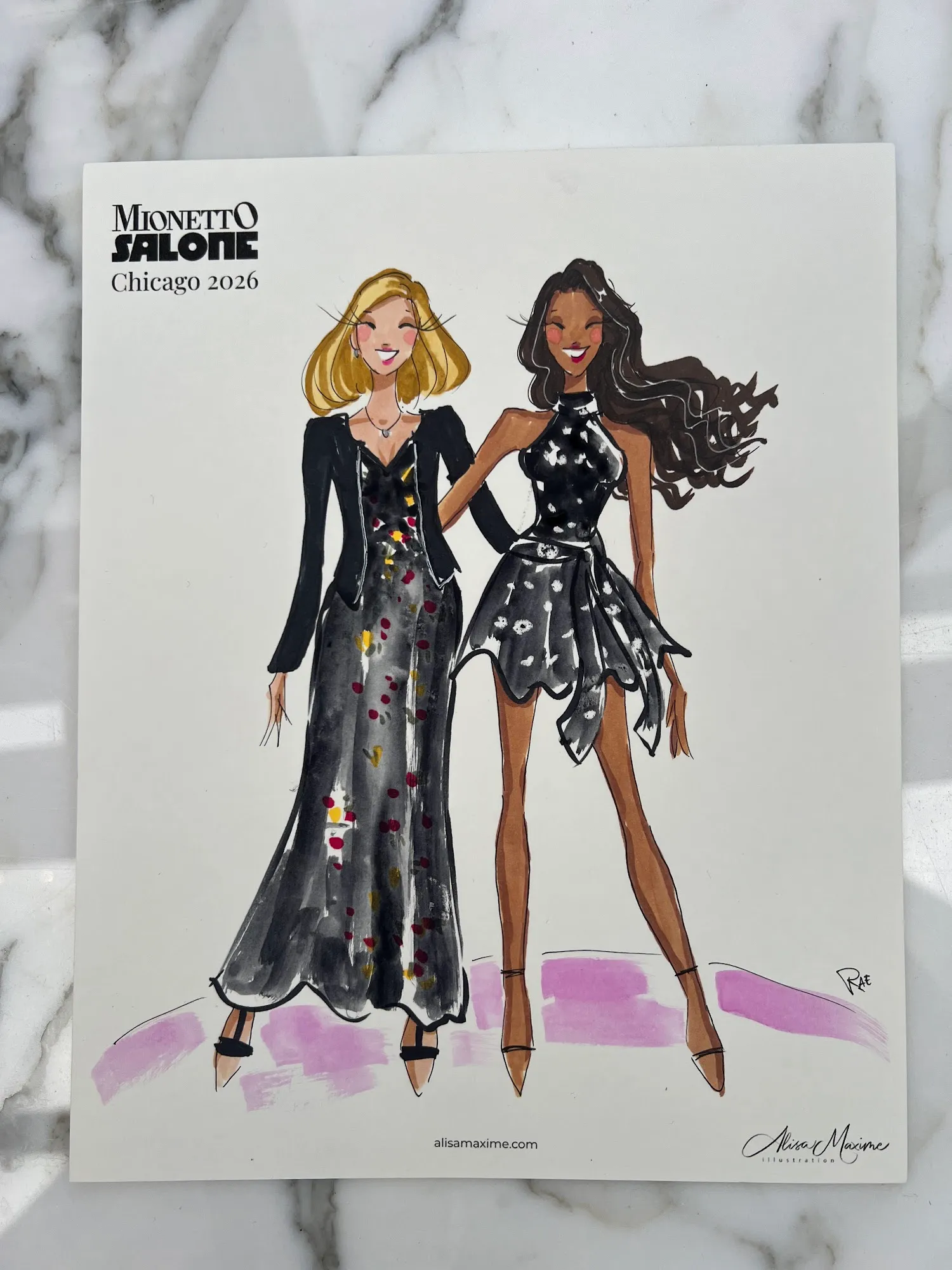 Live fashion sketch 2 from Corporate Event at The Ritz-Carlton, Chicago