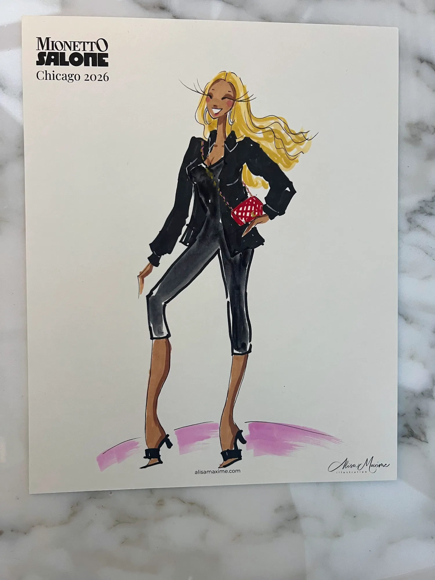Live fashion sketch 3 from Corporate Event at The Ritz-Carlton, Chicago