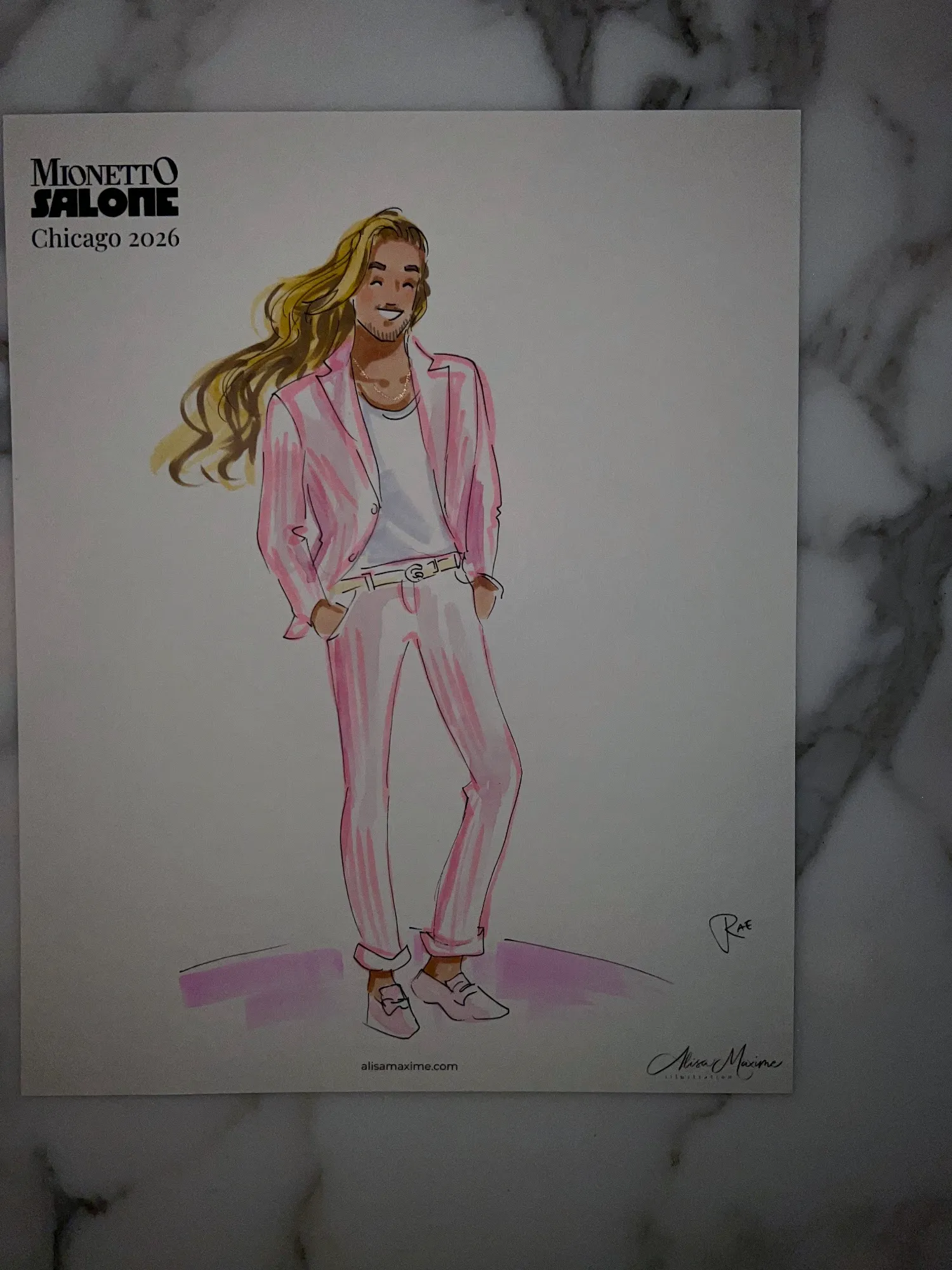 Live fashion sketch 14 from Corporate Event at The Ritz-Carlton, Chicago