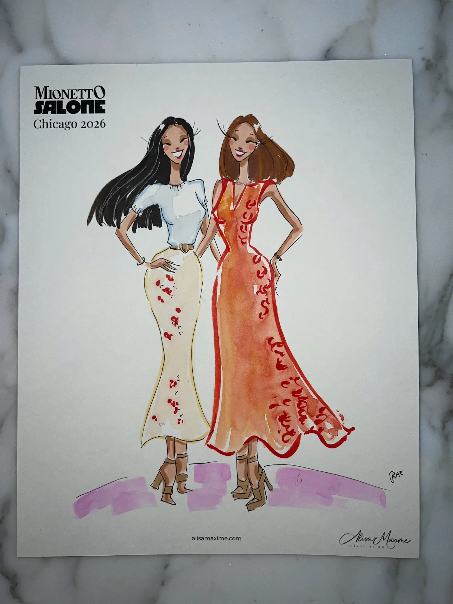 Live fashion sketch 4 from Corporate Event at The Ritz-Carlton, Chicago