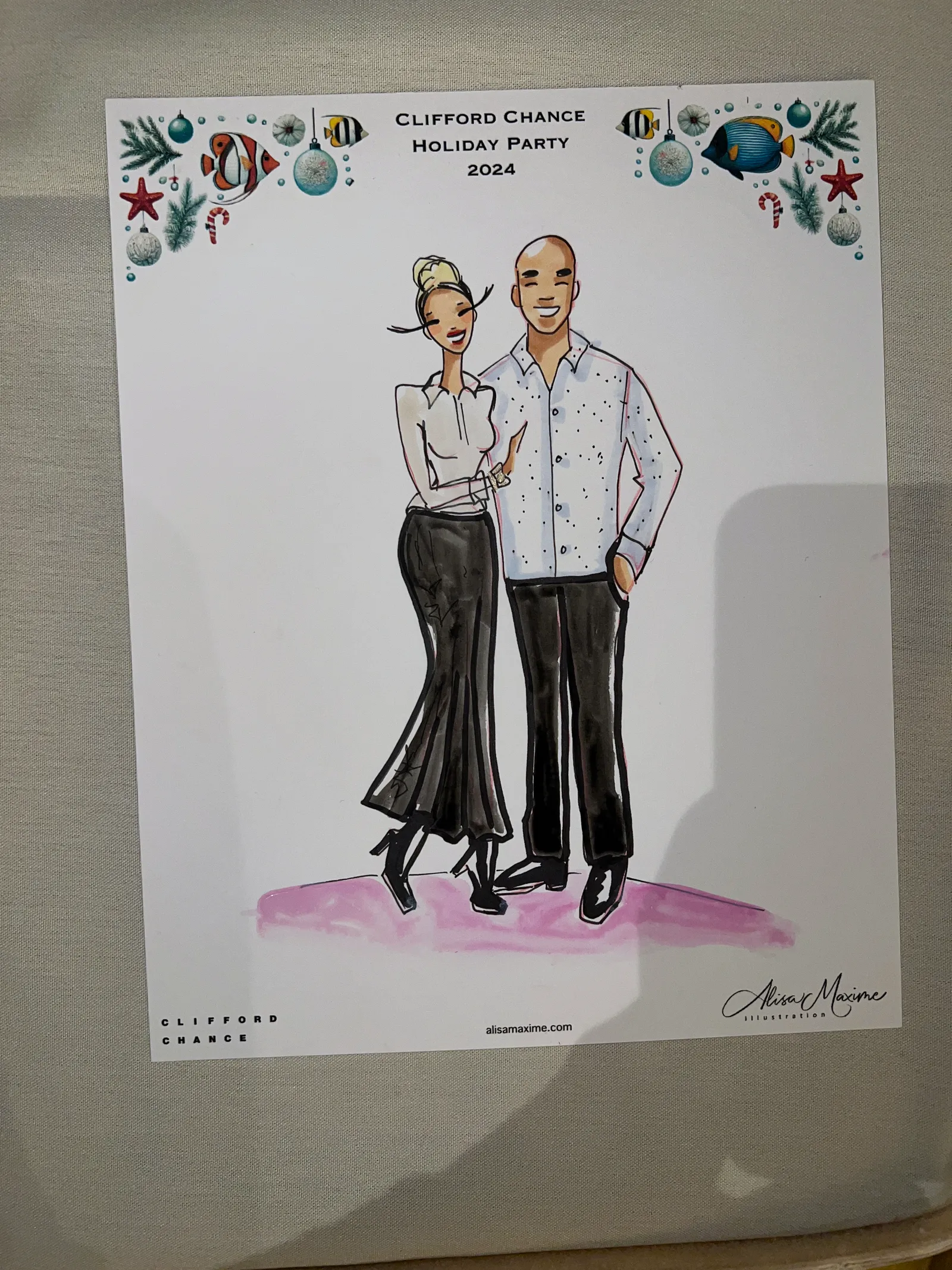 Live fashion sketch 15 from Corporate Party at Downtown Aquarium, Houston