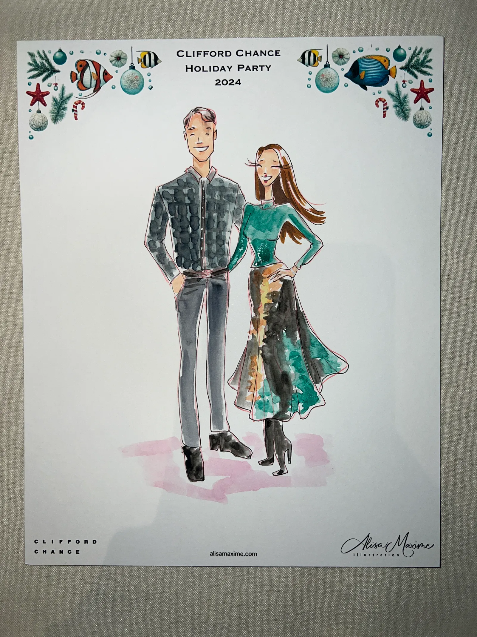 Live fashion sketch 11 from Corporate Party at Downtown Aquarium, Houston