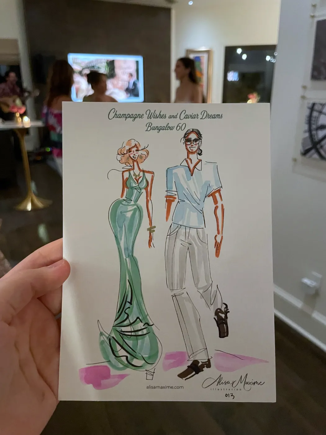Live fashion sketch 13 from Birthday Party in Frisco, Texas