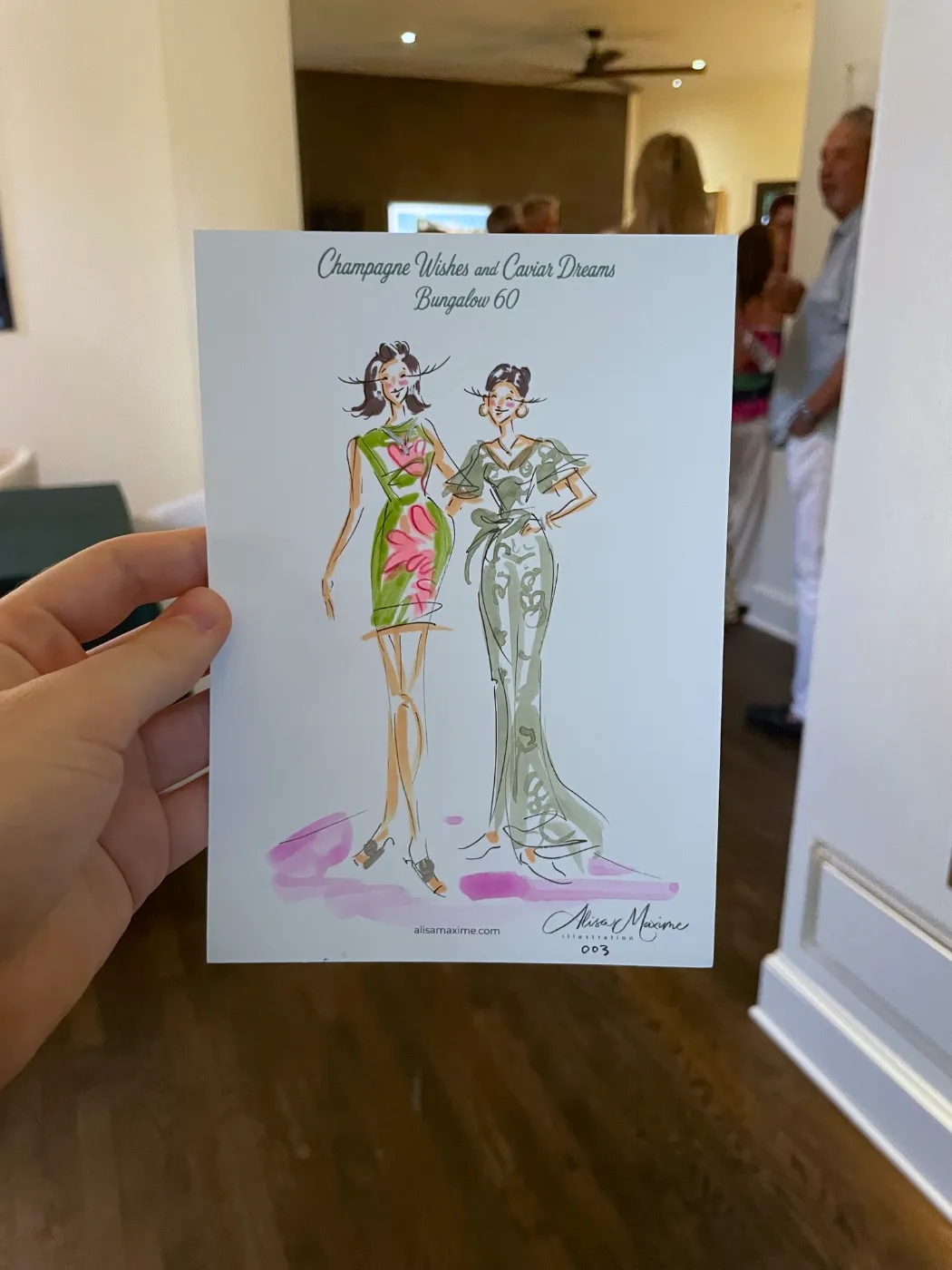 Live fashion sketch 4 from Birthday Party in Frisco, Texas