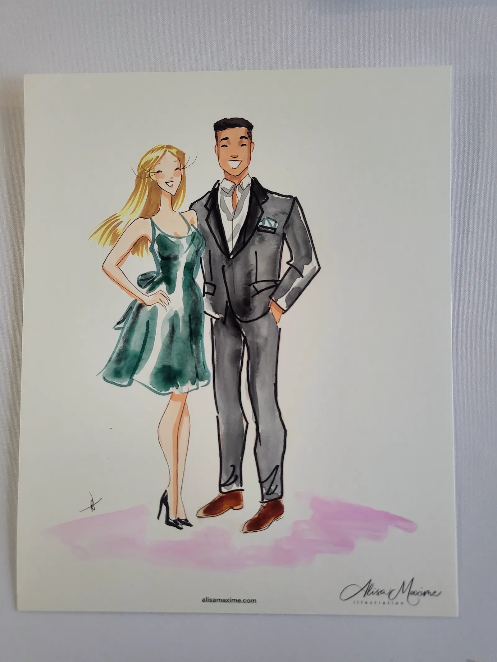 Live fashion sketch 5 from Wedding Celebration at The Barn in Paradise, Texas