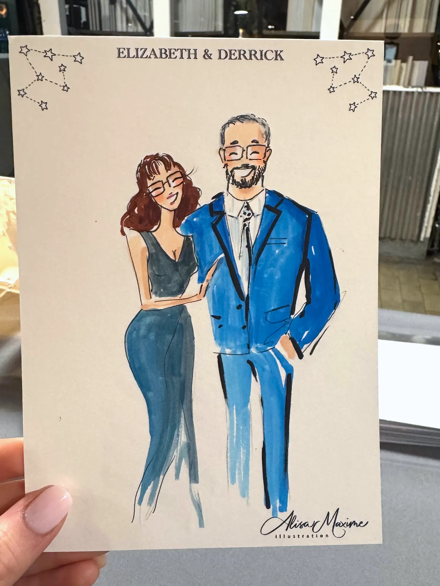 Live fashion sketch 10 from Elegant Wedding Celebration at Reading Terminal, Philadelphia