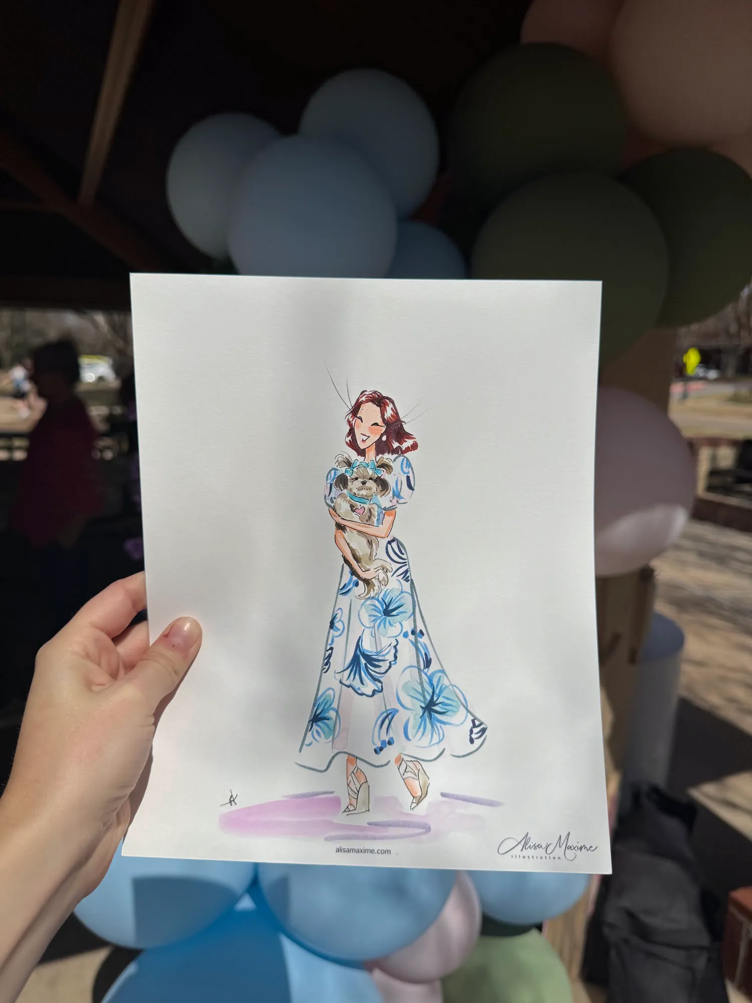 Live fashion sketch 4 from Bridgerton-Themed Birthday Celebration in Dallas