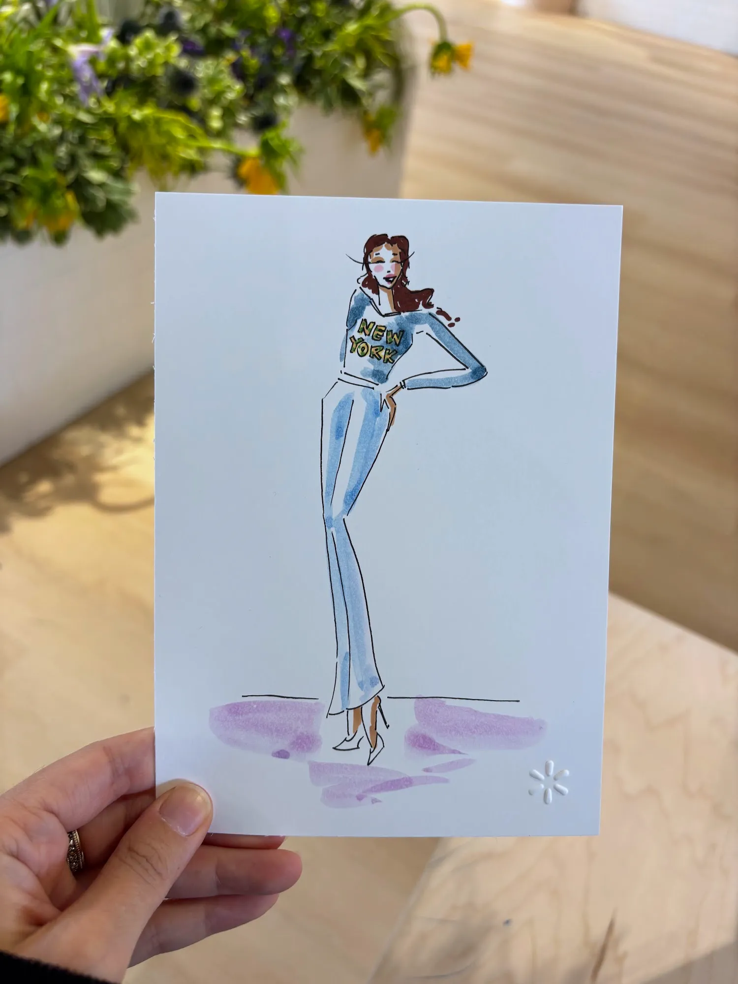Live fashion sketch 16 from Walmart Shop Event at 210 Lafayette, New York