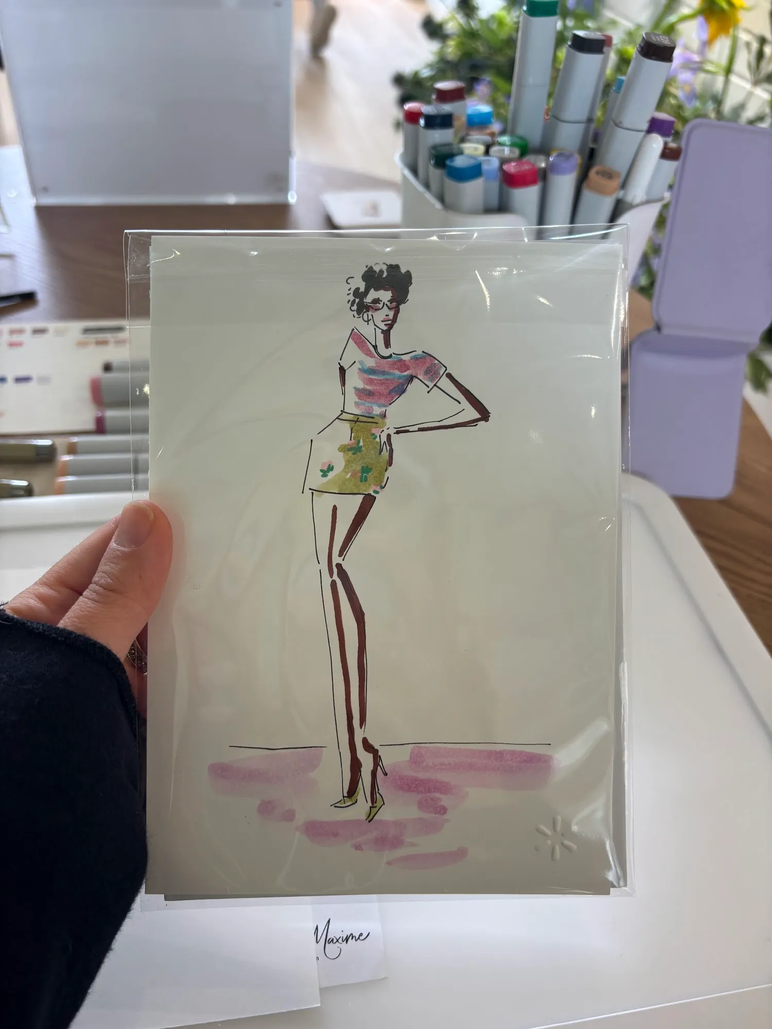 Live fashion sketch 6 from Walmart Shop Event at 210 Lafayette, New York