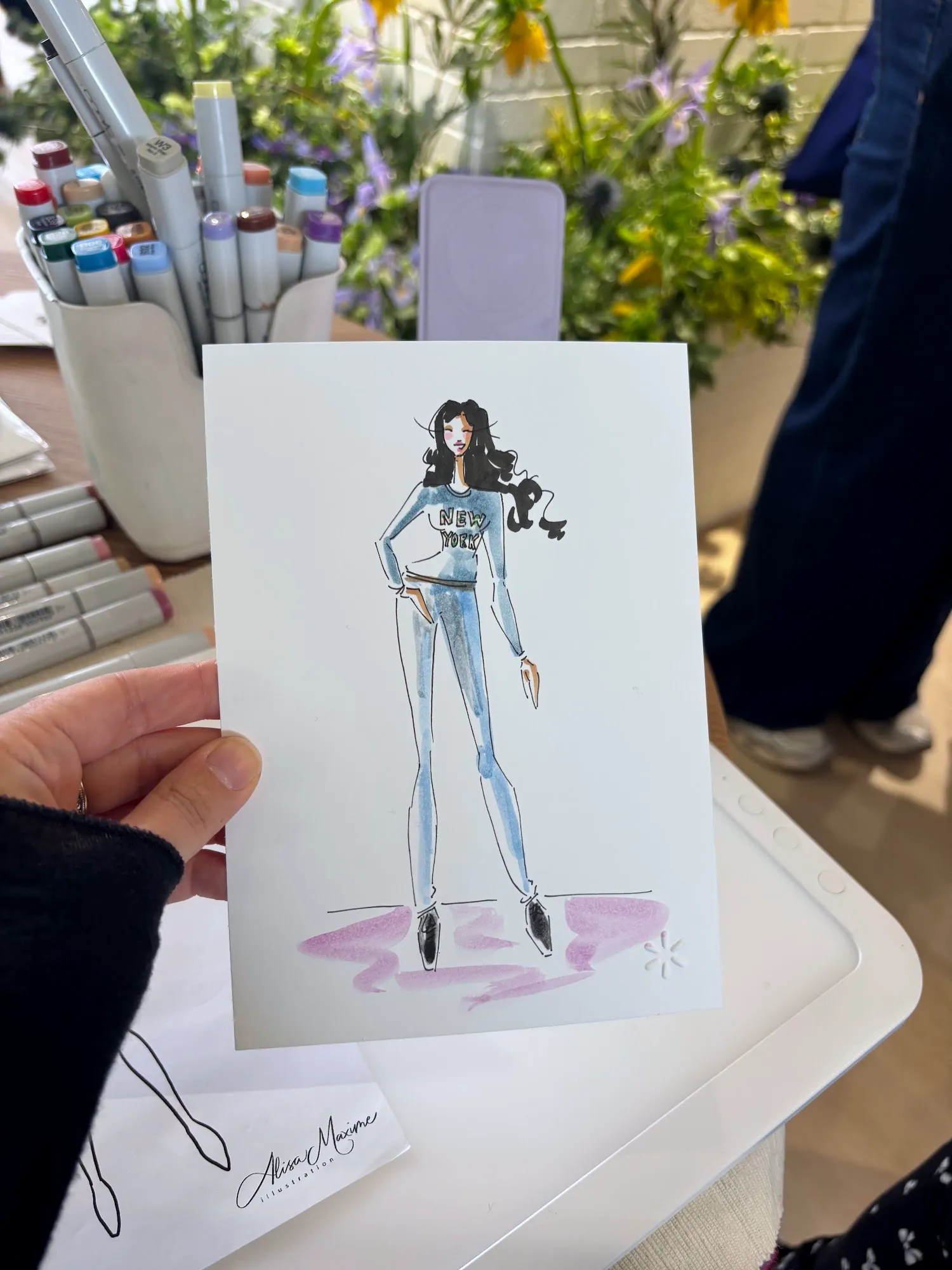 Live fashion sketch 12 from Walmart Shop Event at 210 Lafayette, New York
