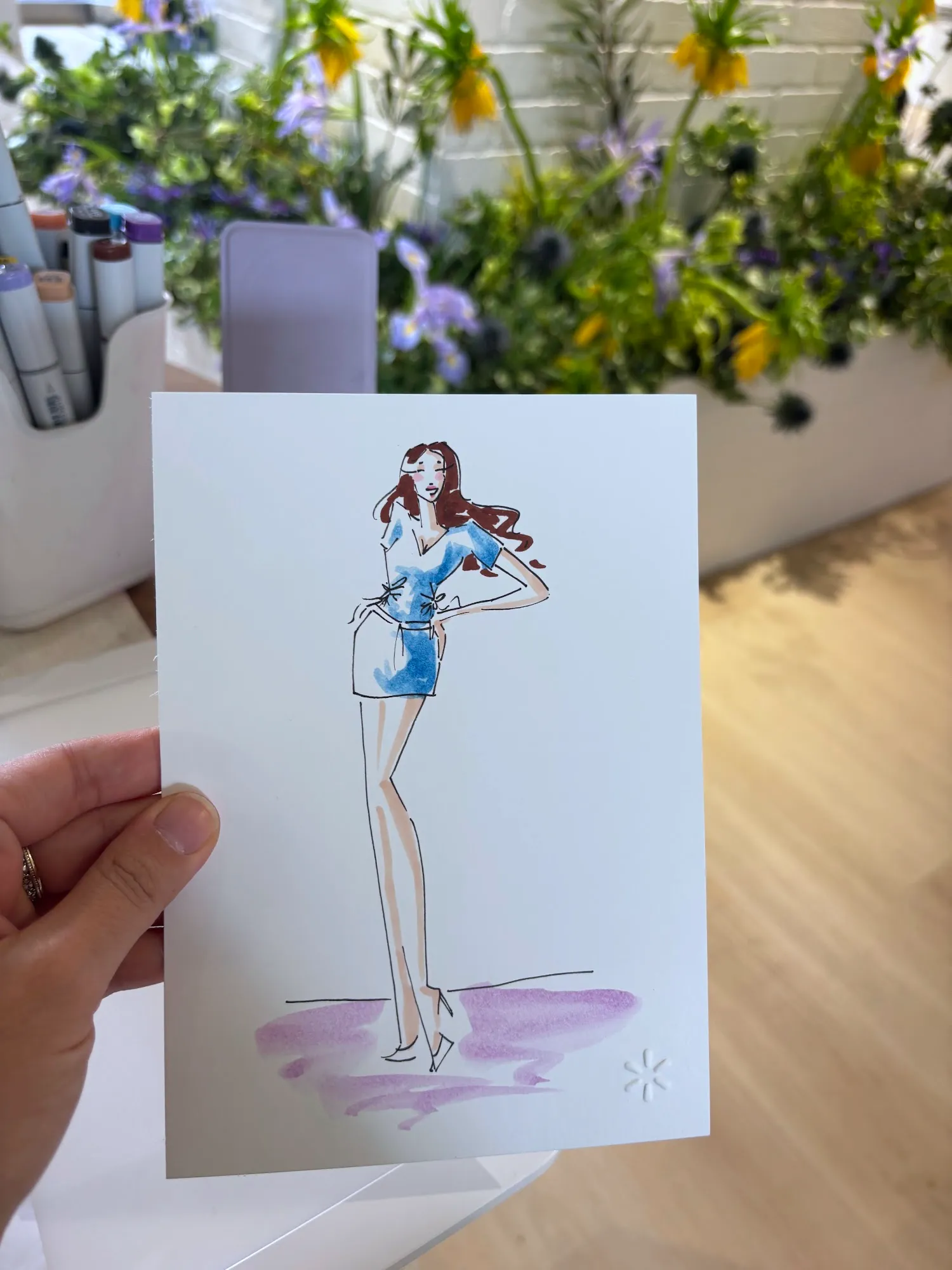 Live fashion sketch 8 from Walmart Shop Event at 210 Lafayette, New York