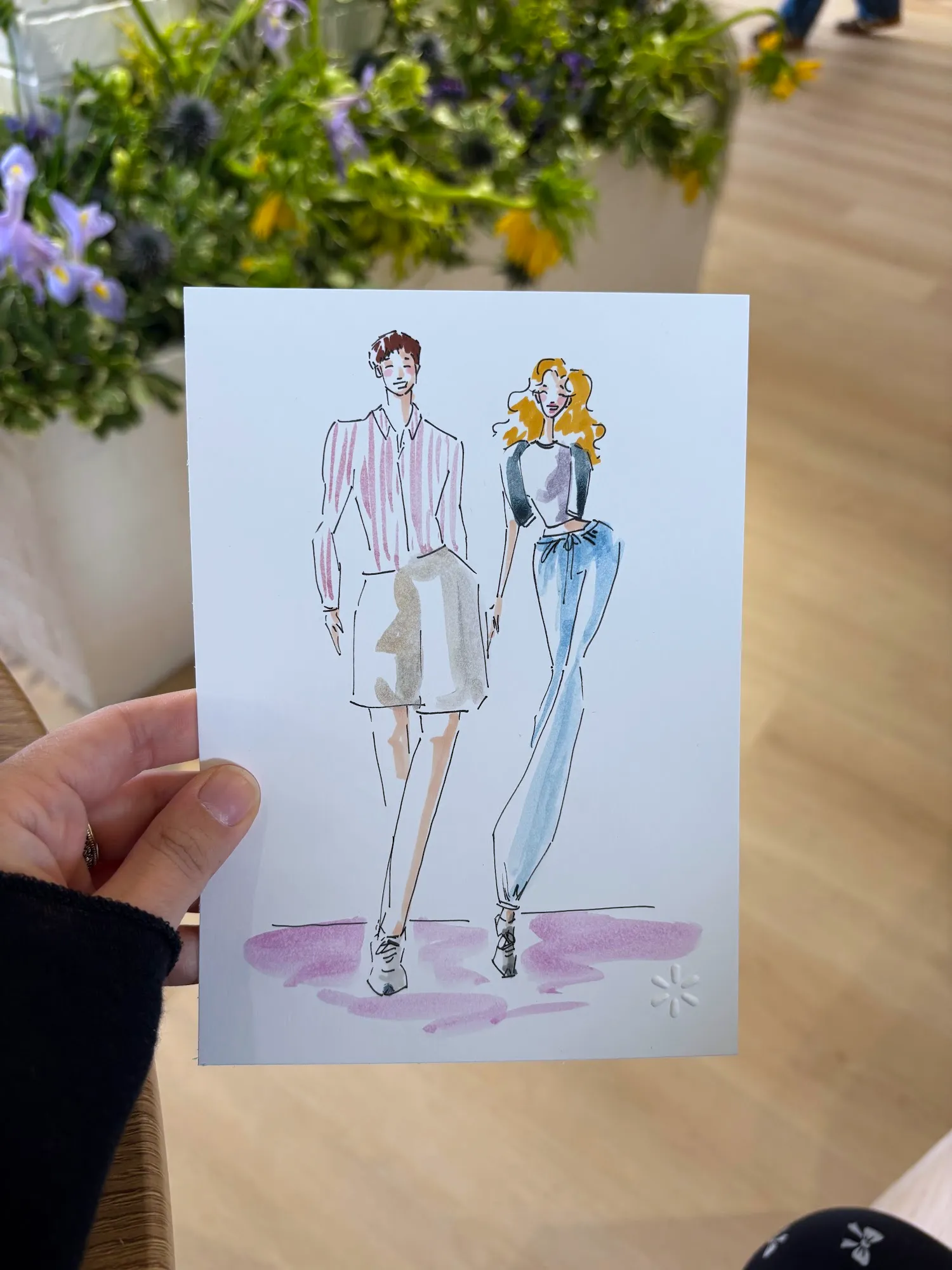 Live fashion sketch 11 from Walmart Shop Event at 210 Lafayette, New York