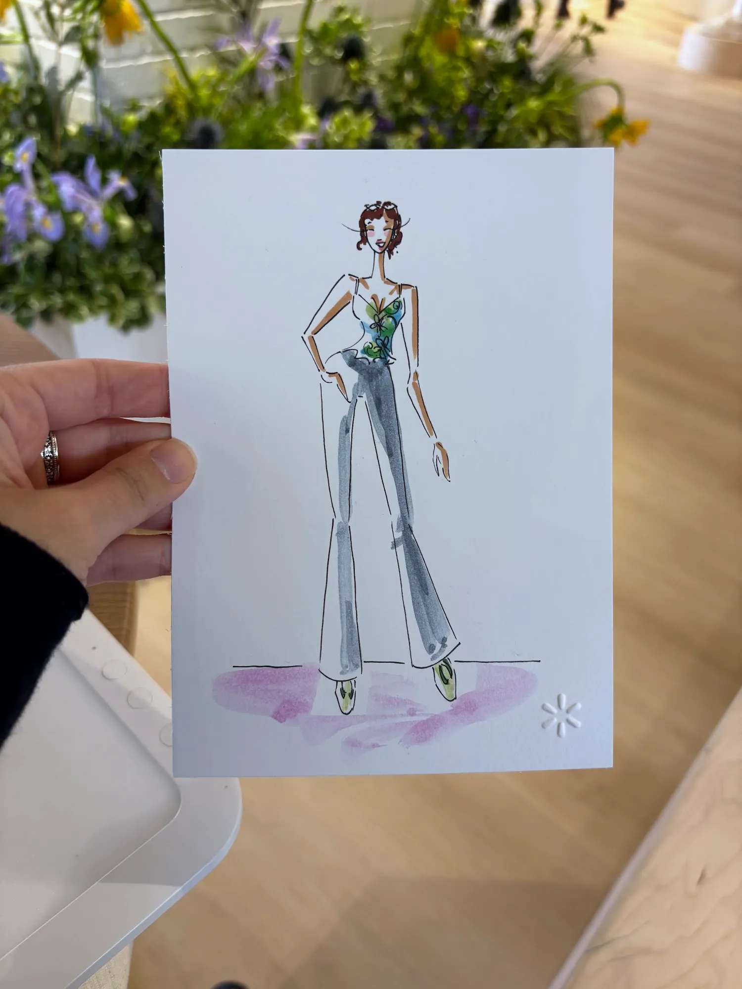 Live fashion sketch 14 from Walmart Shop Event at 210 Lafayette, New York