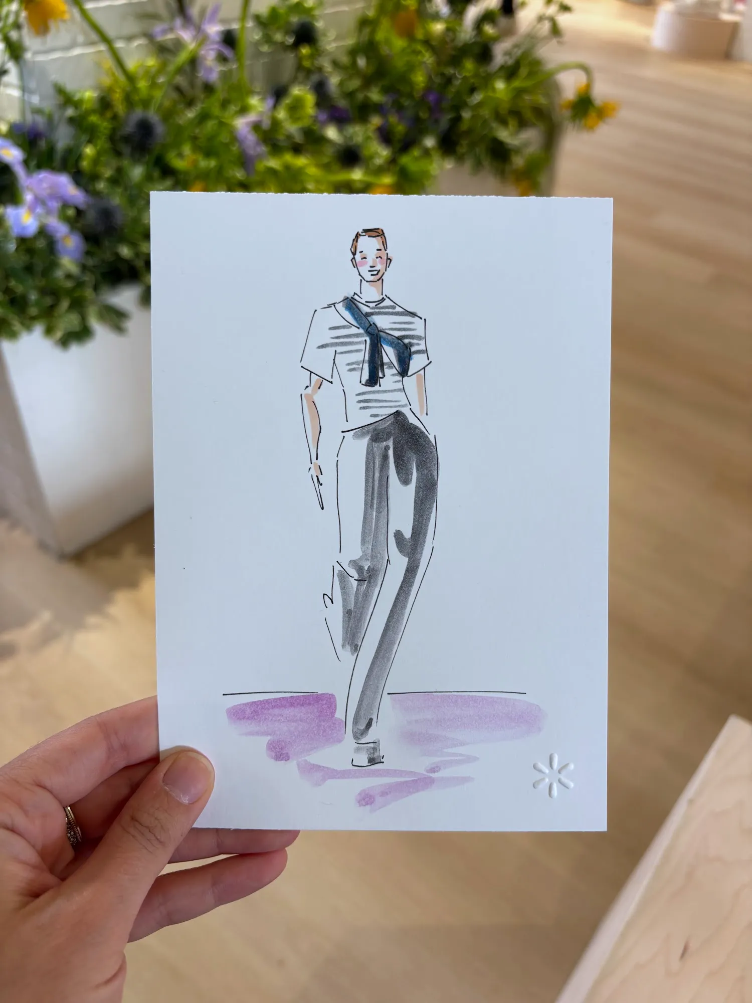 Live fashion sketch 9 from Walmart Shop Event at 210 Lafayette, New York