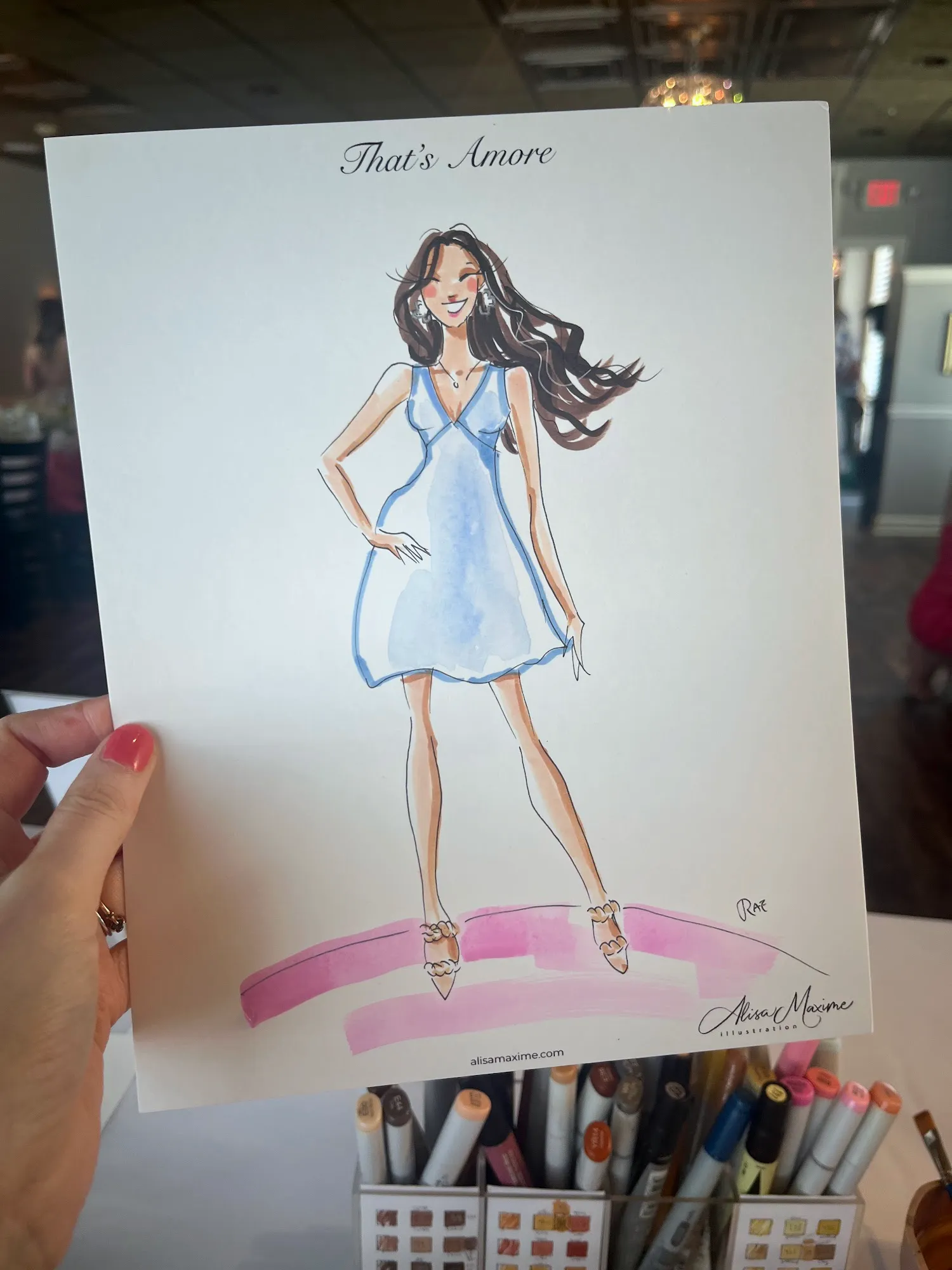 Live fashion sketch 5 from Bridal Shower Celebration in Long Grove