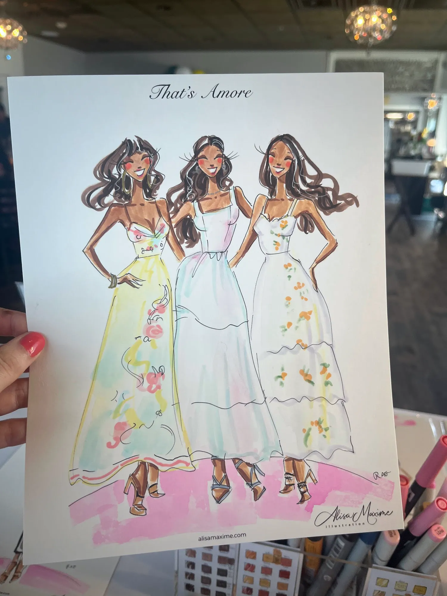 Live fashion sketch 11 from Bridal Shower Celebration in Long Grove