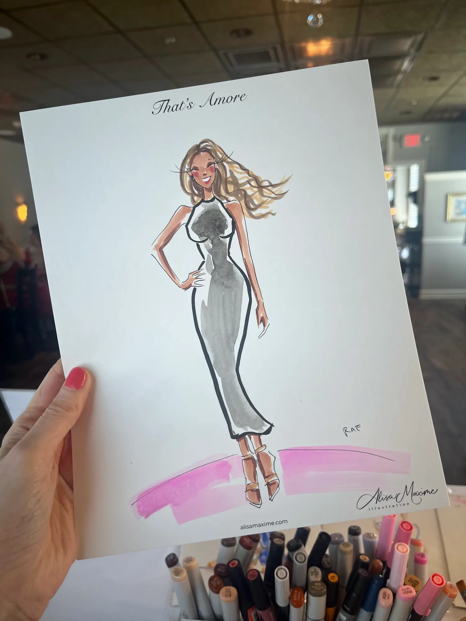 Live fashion sketch 9 from Bridal Shower Celebration in Long Grove
