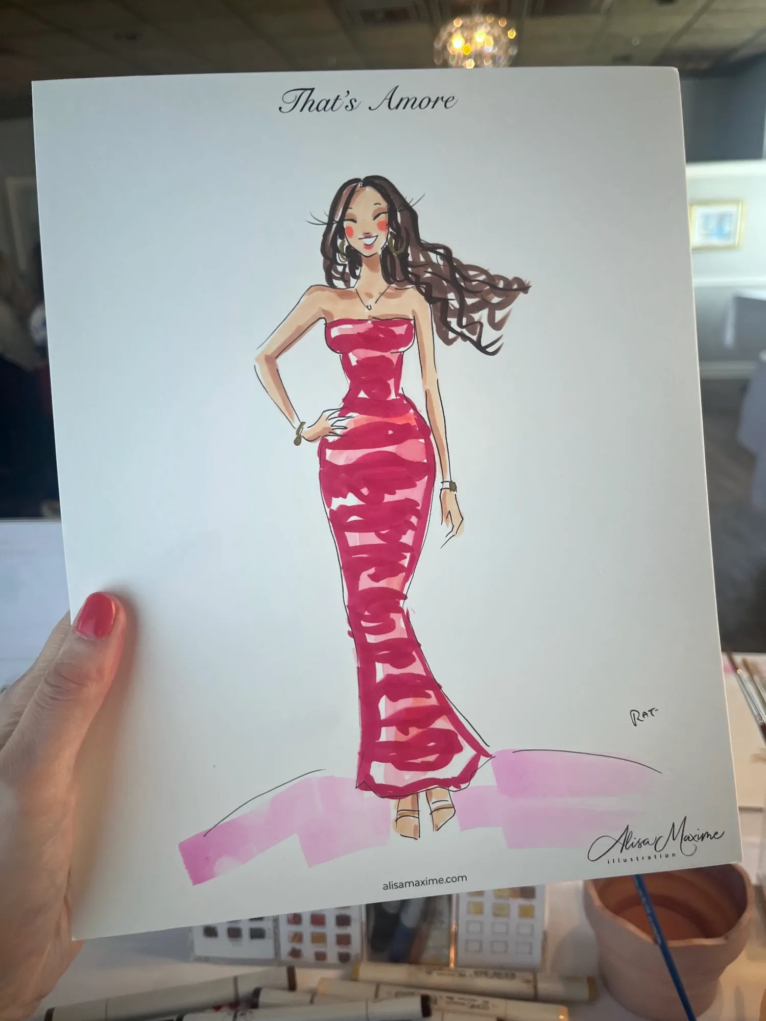 Live fashion sketch 13 from Bridal Shower Celebration in Long Grove