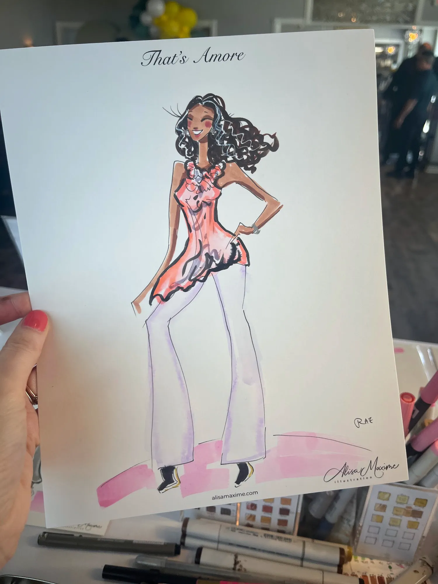 Live fashion sketch 10 from Bridal Shower Celebration in Long Grove