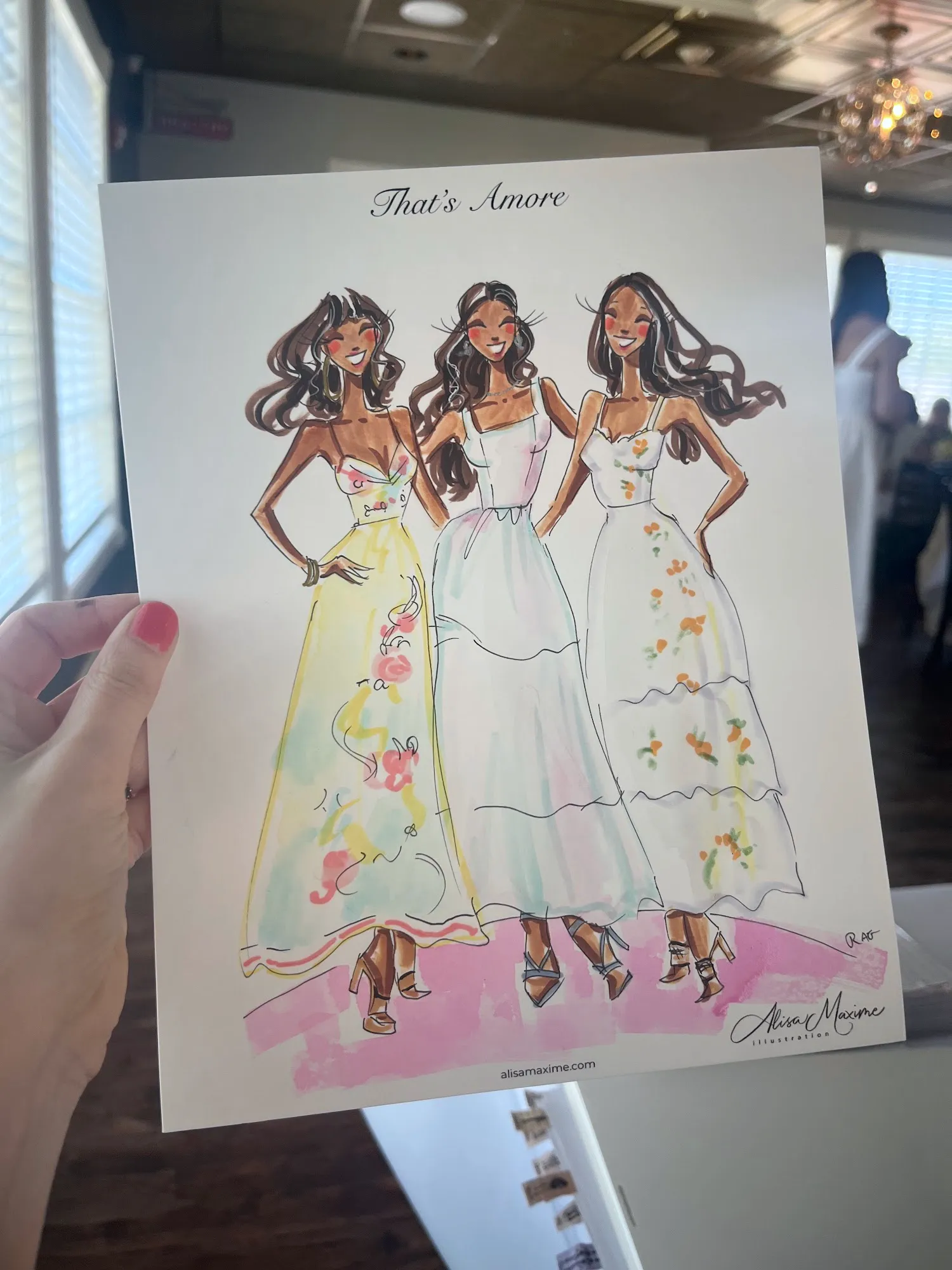 Live fashion sketch 8 from Bridal Shower Celebration in Long Grove