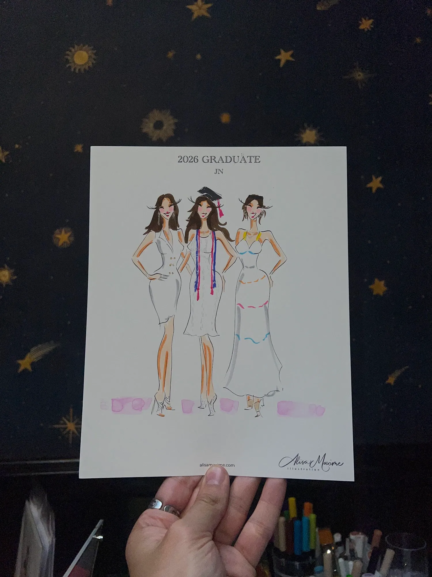 Live fashion sketch 8 from Graduation Fashion Celebration in New York City