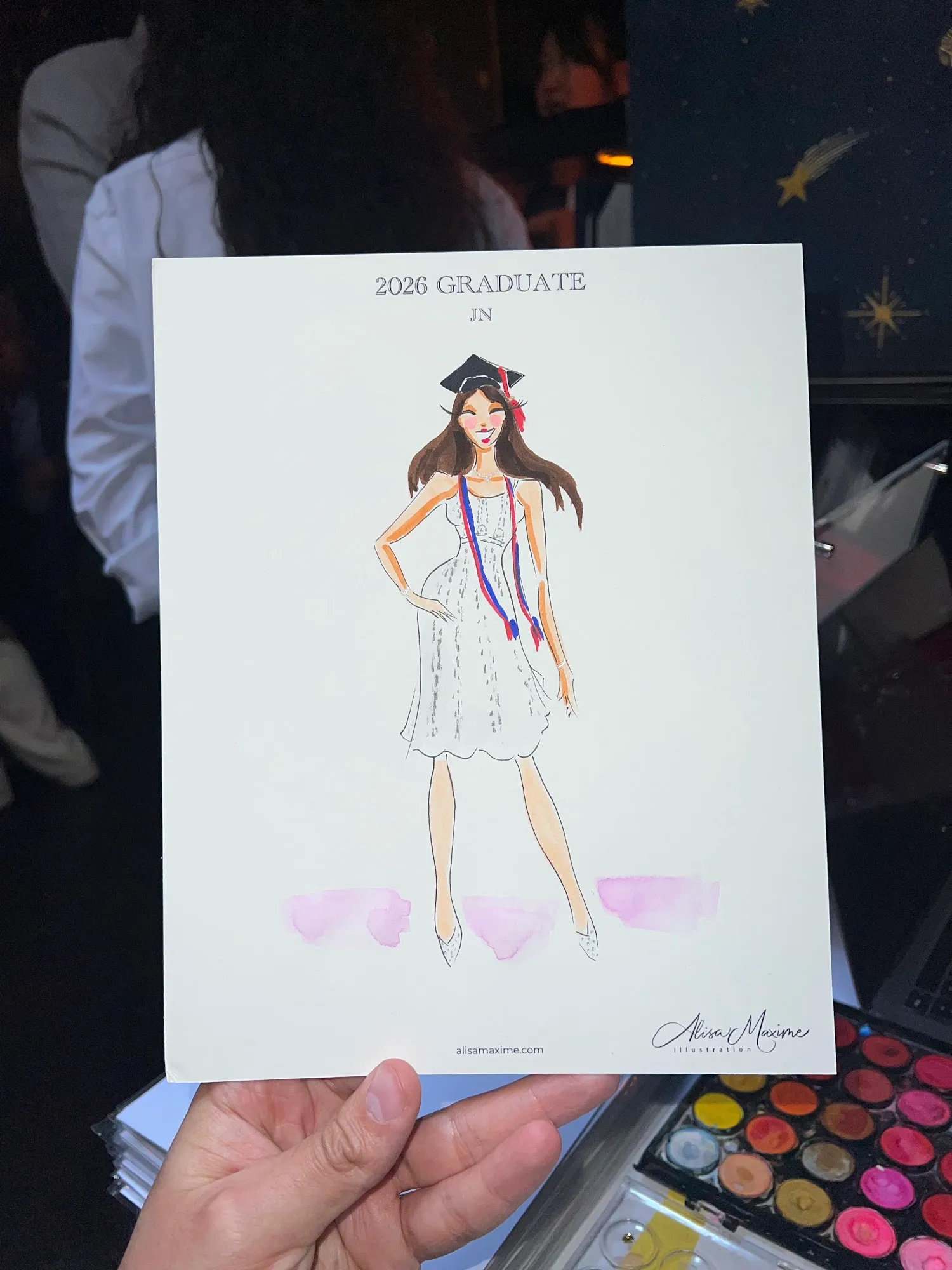 Live fashion sketch 3 from Graduation Fashion Celebration in New York City