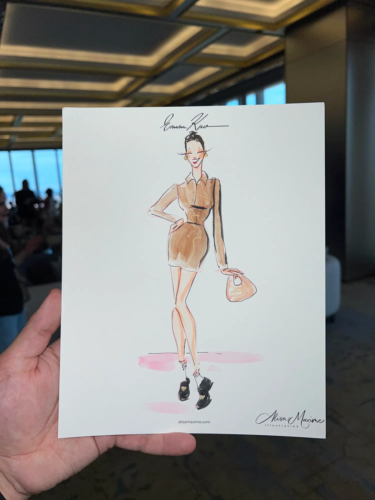 Live fashion sketch 8 from Infinity Creative Agency Shop Event at Central Park Tower, New York