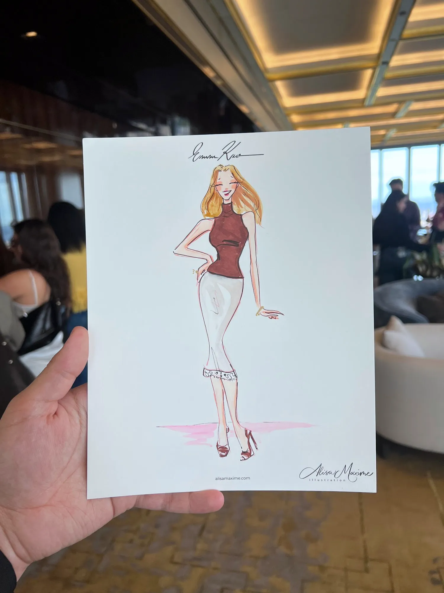 Live fashion sketch 7 from Infinity Creative Agency Shop Event at Central Park Tower, New York