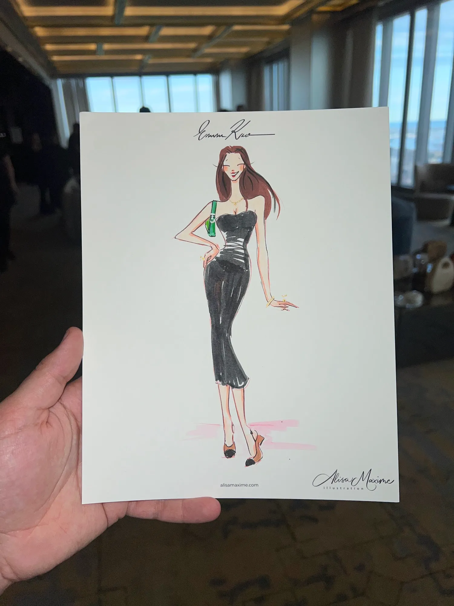 Live fashion sketch 5 from Infinity Creative Agency Shop Event at Central Park Tower, New York