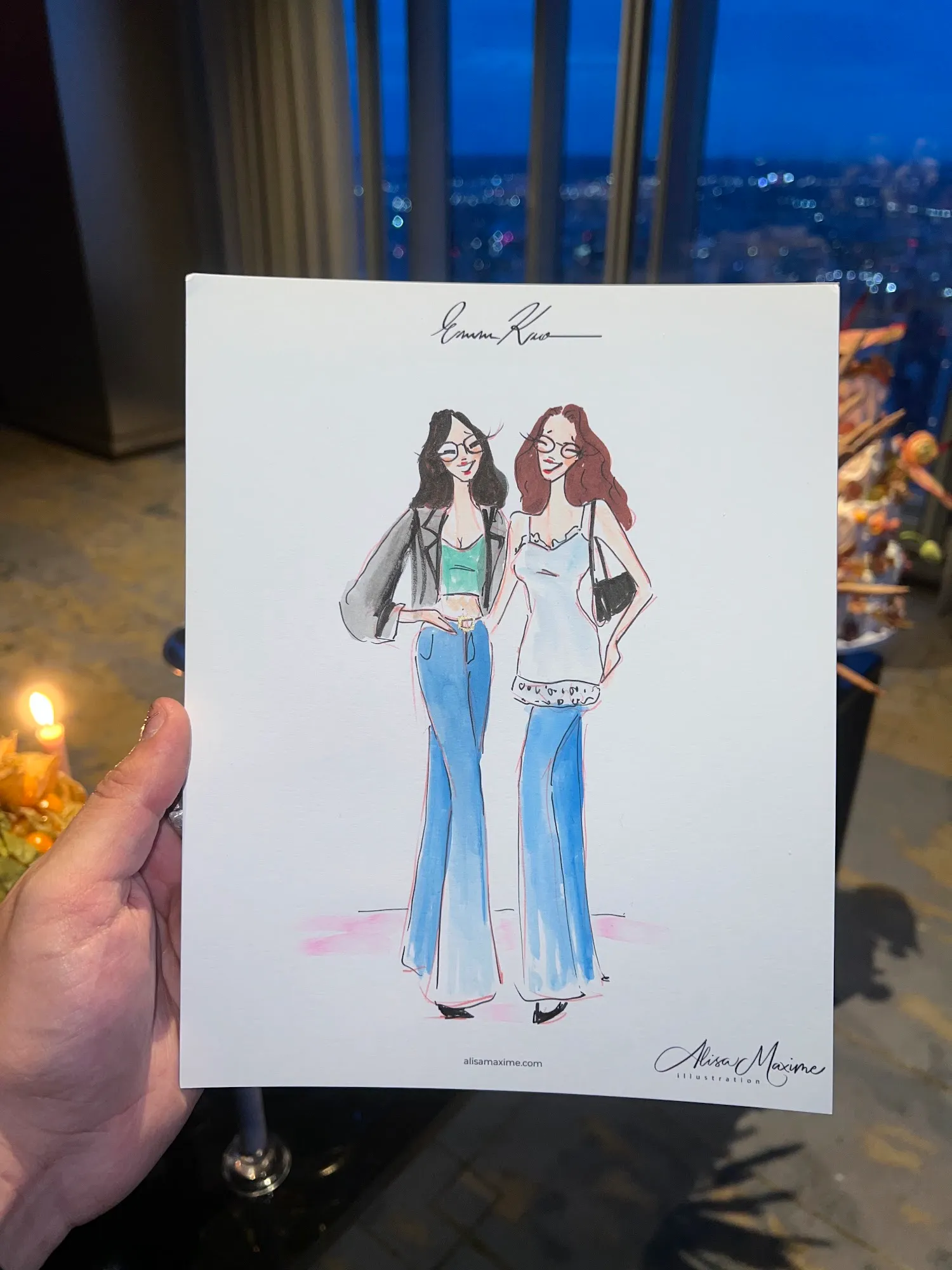 Live fashion sketch 14 from Infinity Creative Agency Shop Event at Central Park Tower, New York