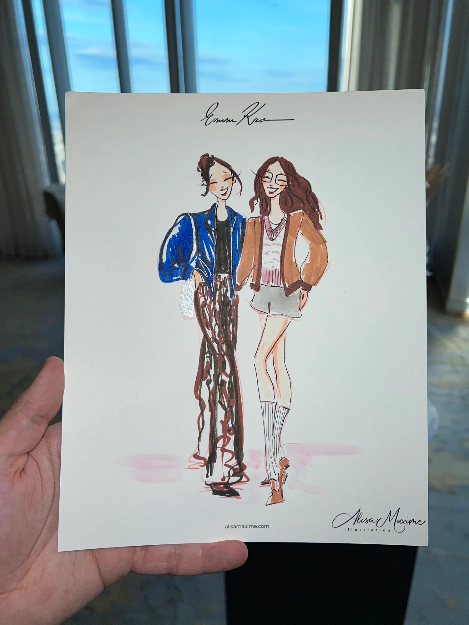 Live sketch from Infinity Creative Agency Shop Event at Central Park Tower, New York
