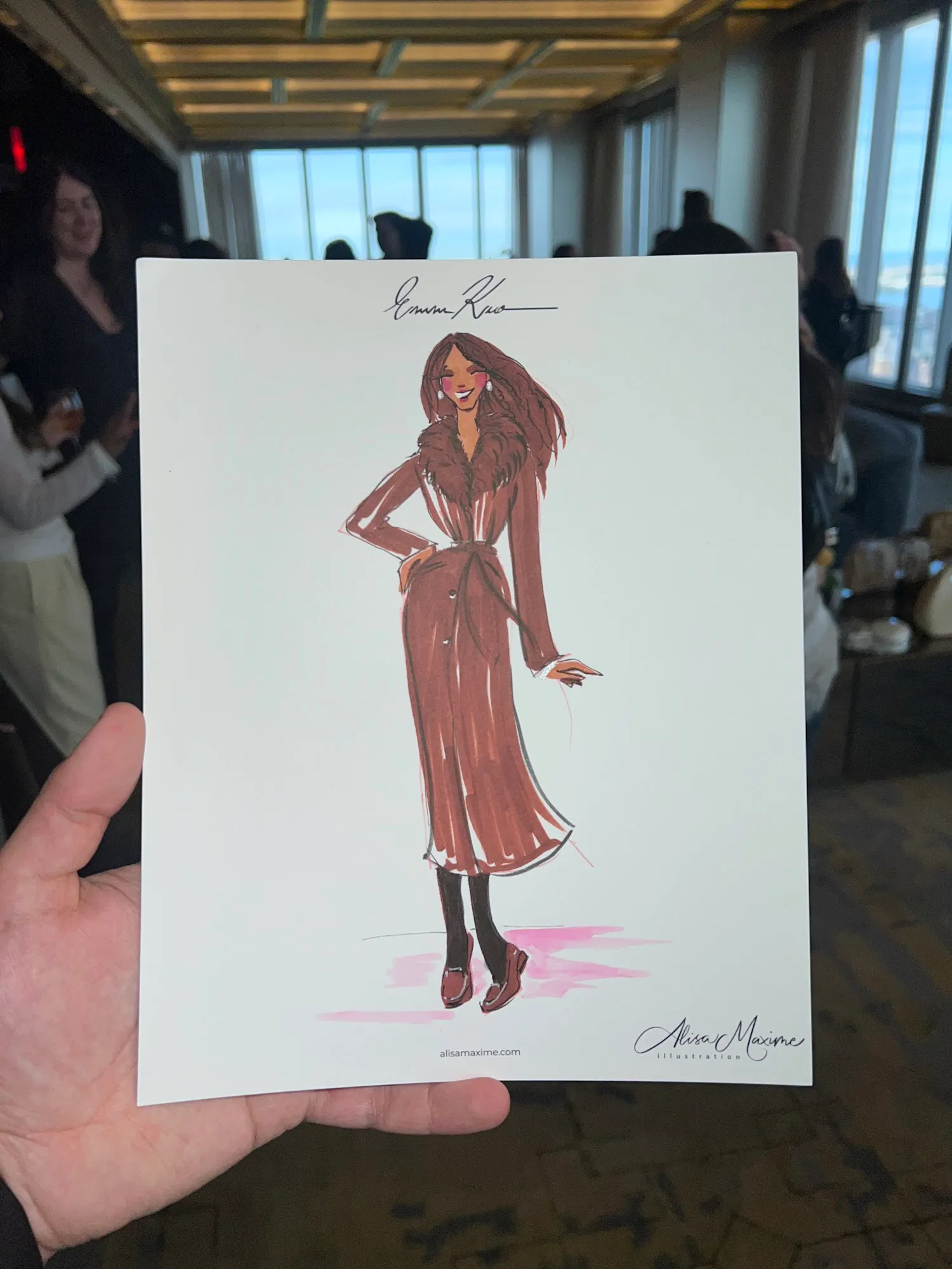 Live fashion sketch 6 from Infinity Creative Agency Shop Event at Central Park Tower, New York