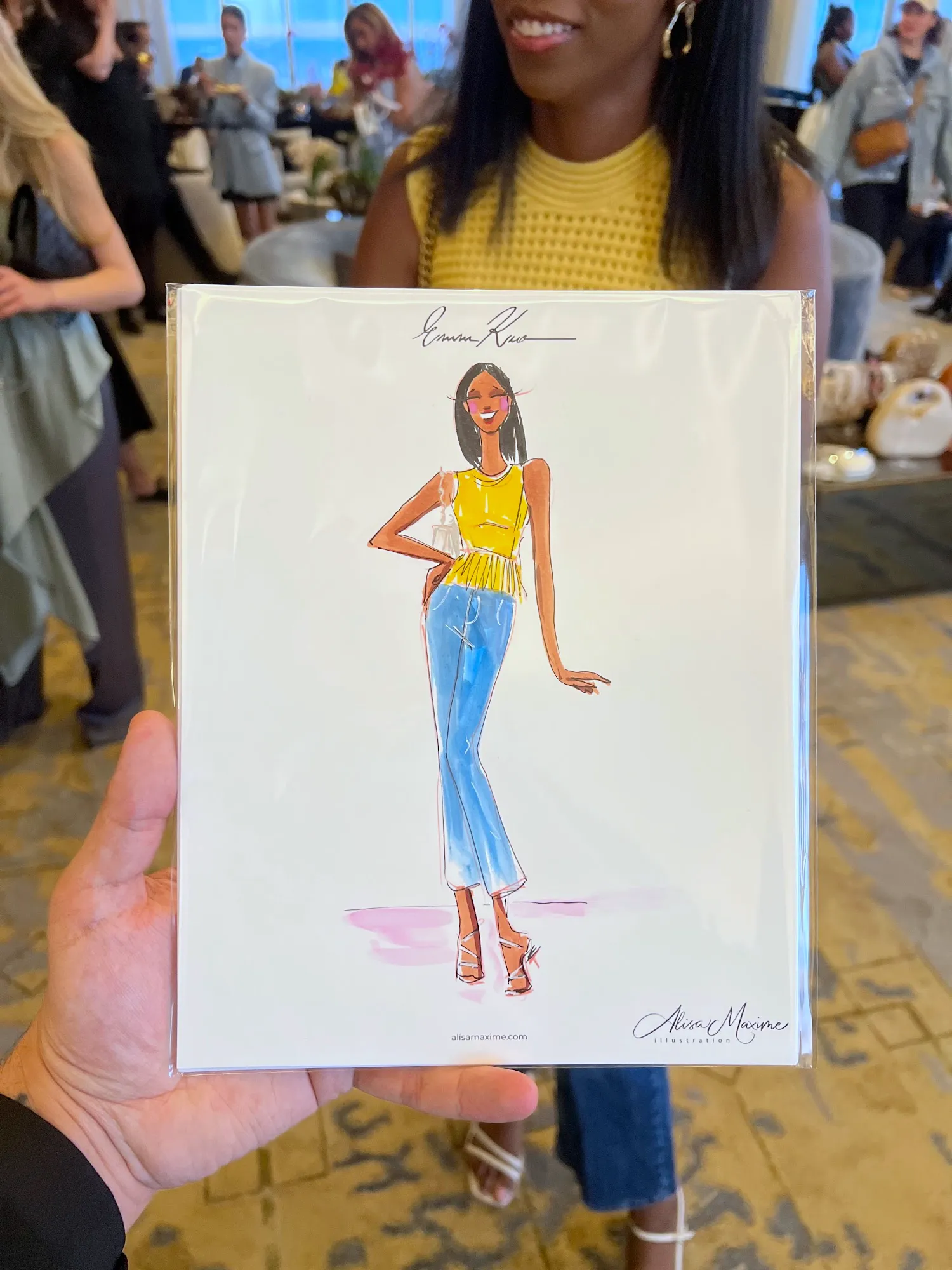 Live fashion sketch 12 from Infinity Creative Agency Shop Event at Central Park Tower, New York