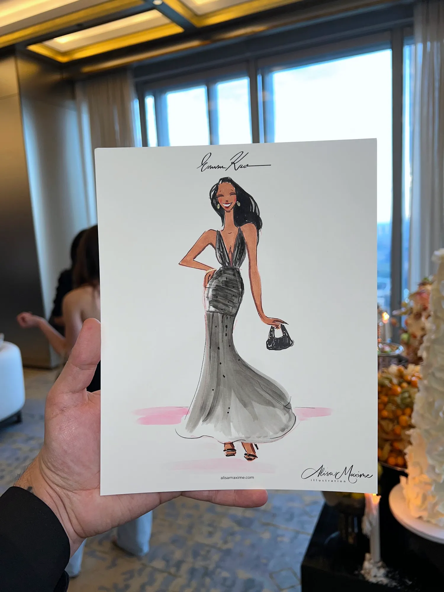 Live fashion sketch 10 from Infinity Creative Agency Shop Event at Central Park Tower, New York