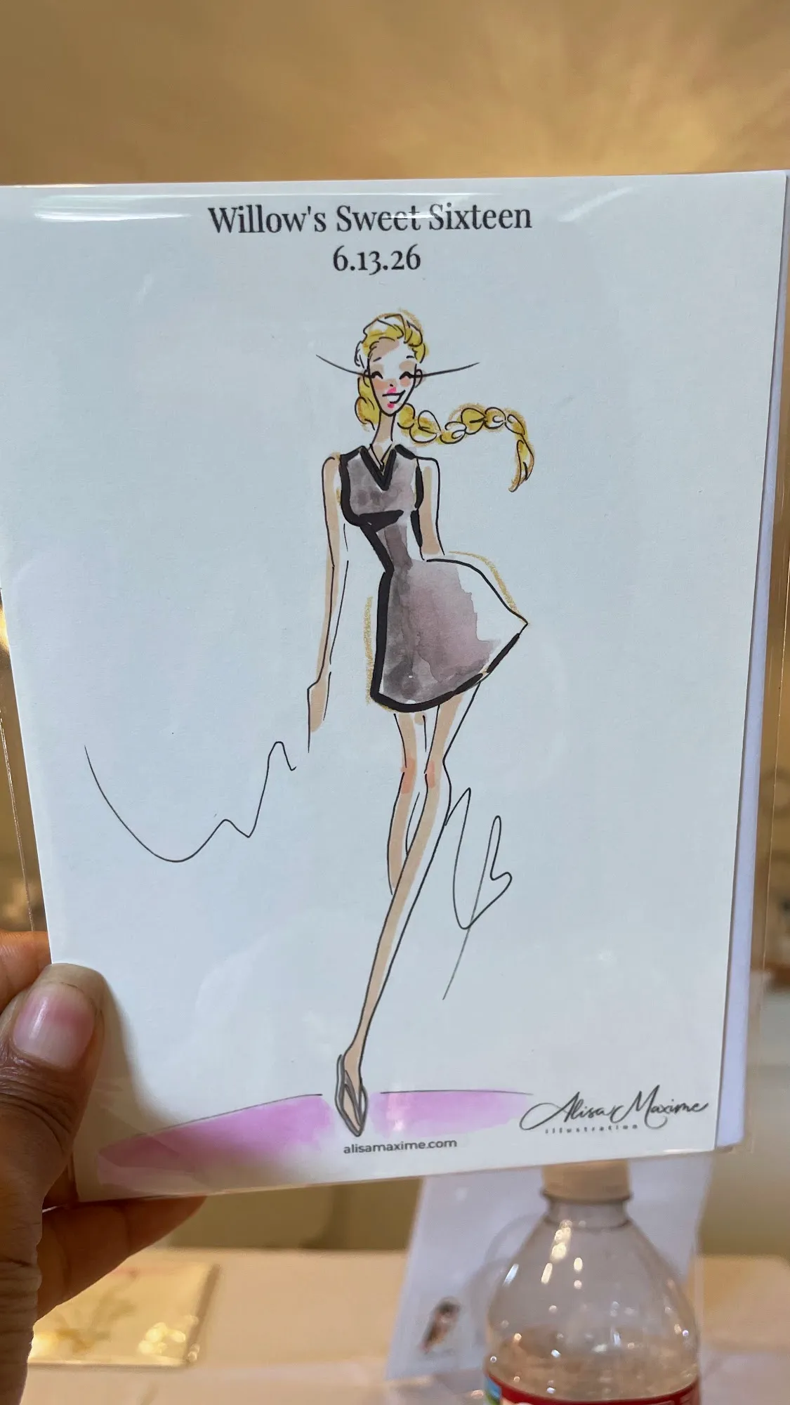 Live fashion sketch 8 from Sweet 16 Birthday Party in Katy, Texas