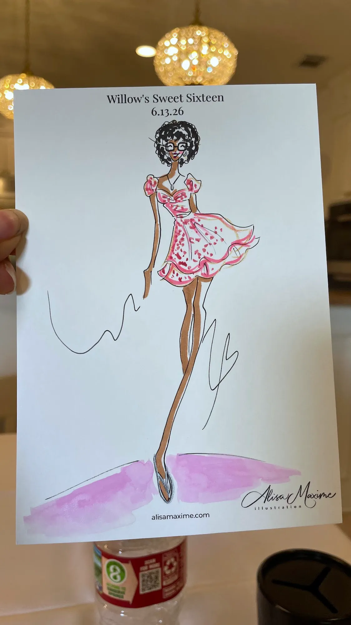 Live fashion sketch 6 from Sweet 16 Birthday Party in Katy, Texas