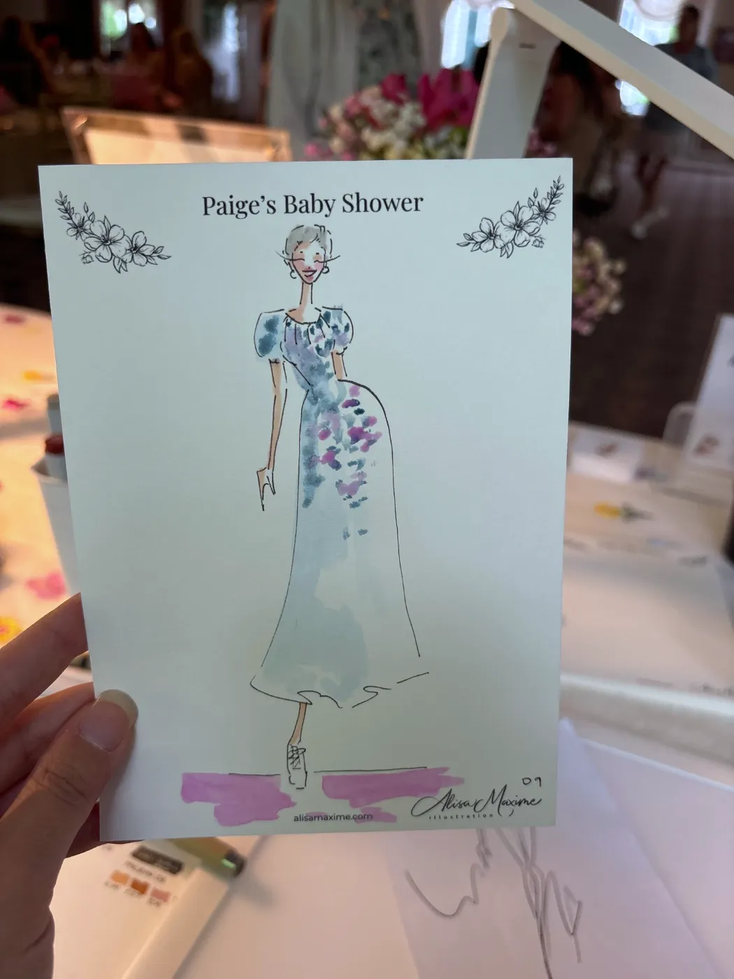 Live fashion sketch 9 from Baby Shower in Hopewell Junction, New York