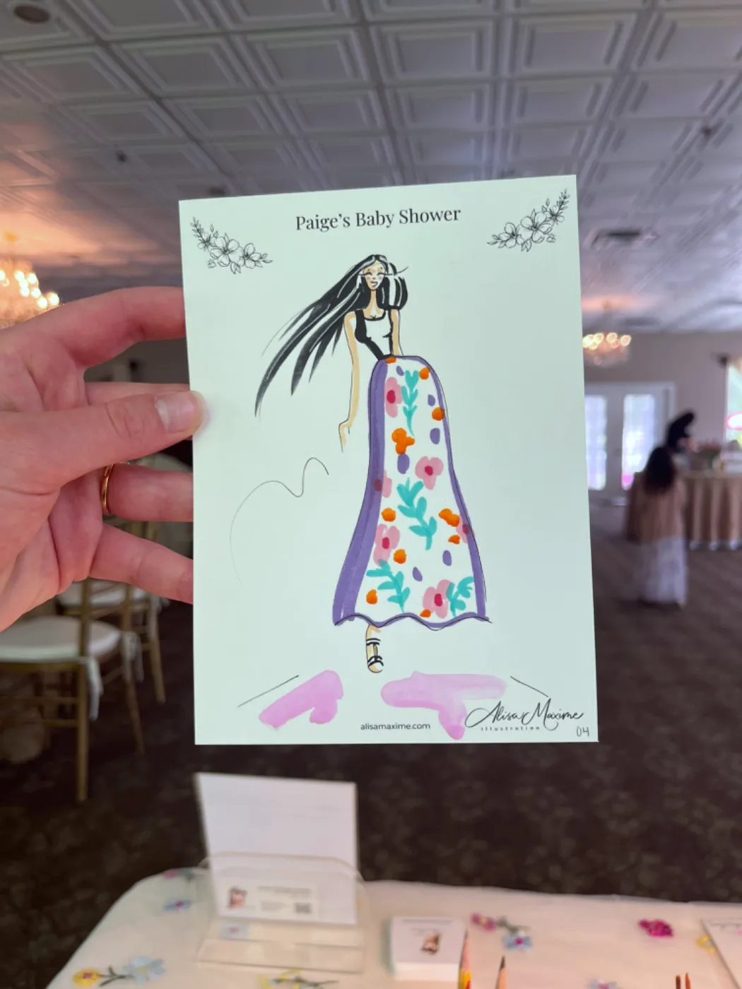 Live fashion sketch 5 from Baby Shower in Hopewell Junction, New York